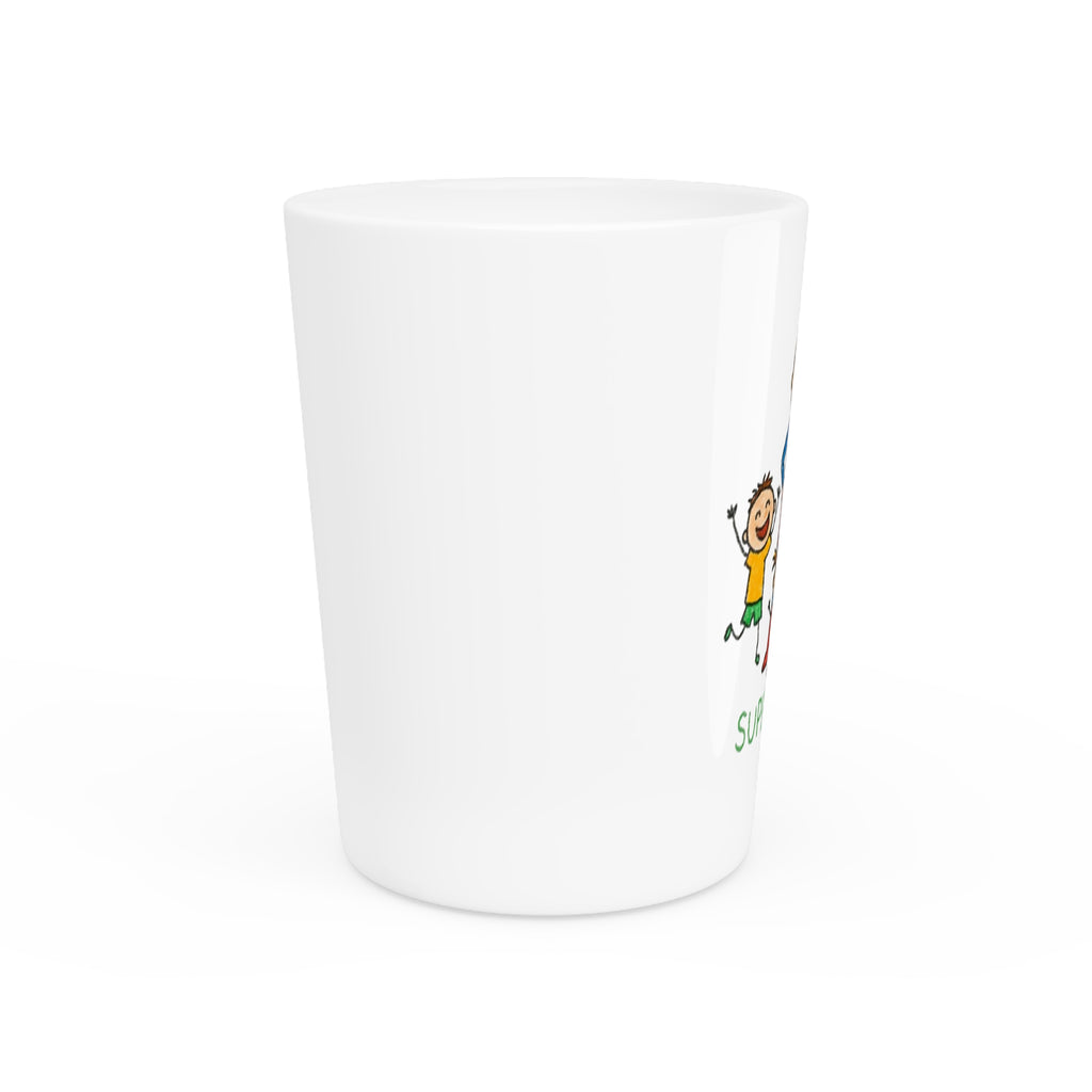 Custom Kids' Art Vibrant Shot Glass - Personalized Unisex Gift