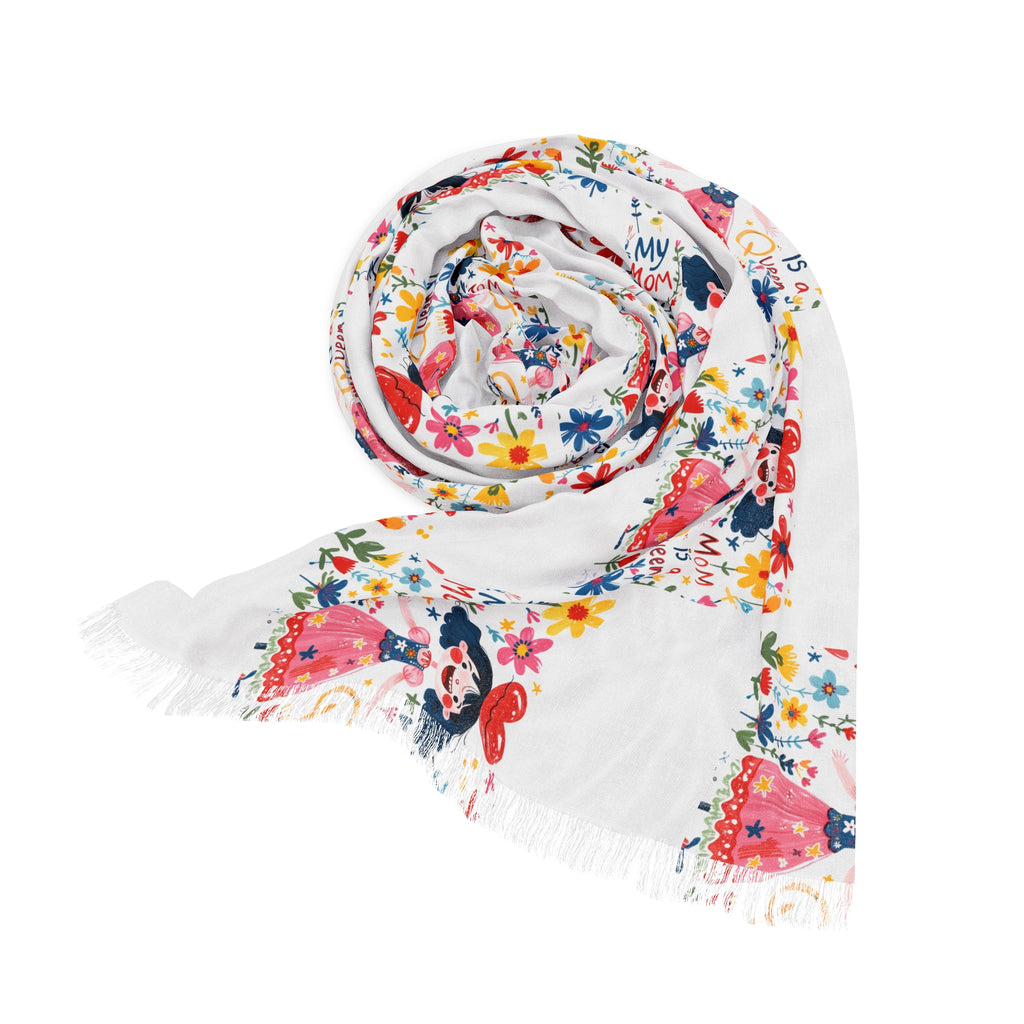 Women’s Custom Kids’ Art Light Scarf, Personalized Gift, Polyester