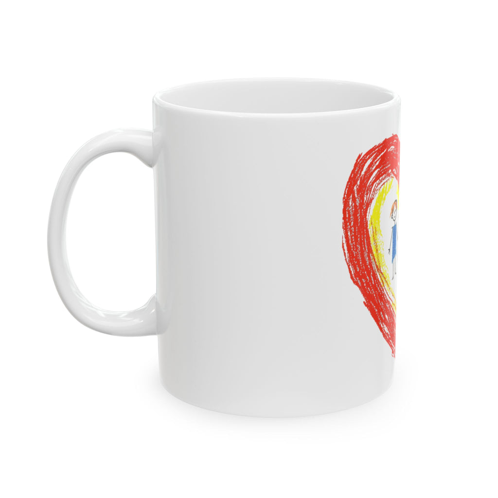 Custom Kids’ Art Ceramic Mug, Personalized Family Gift