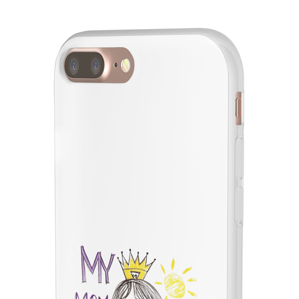 Women’s Custom Kids’ Art Phone Case, Personalized Mom Gift, TPU Flexi