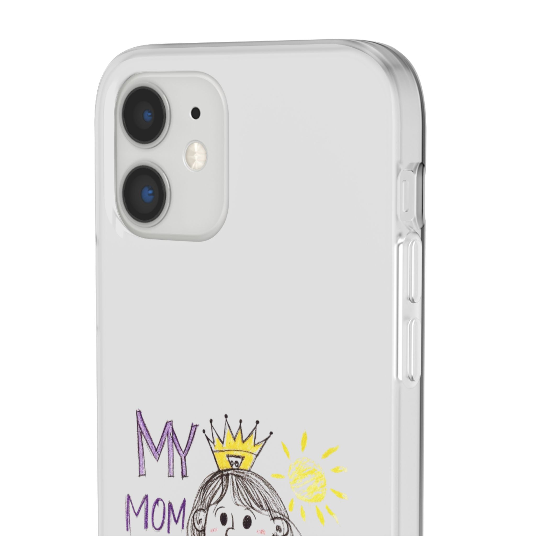 Women’s Custom Kids’ Art Phone Case, Personalized Mom Gift, TPU Flexi