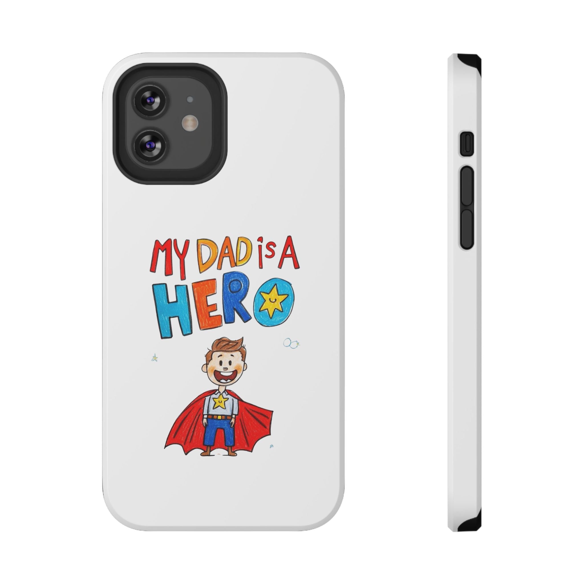 Custom Kids’ Art Phone Case, Unisex Impact-Resistant Case, Polycarbonate, Personalized Family Gift