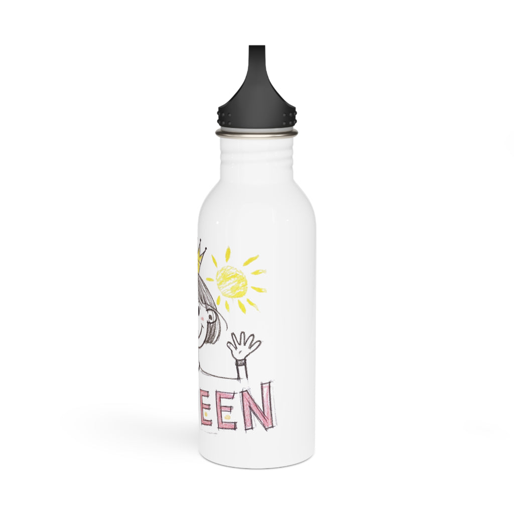 Women’s Custom Kids’ Art Water Bottle, Personalized Mom Gift, 20oz Steel