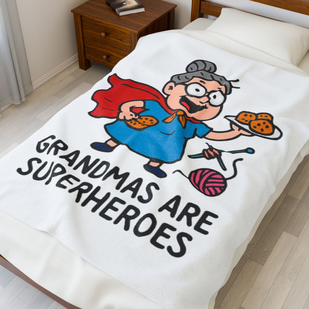 Women’s Custom Kids’ Art Plush Blanket, Personalized Grandma Gift, Polyester