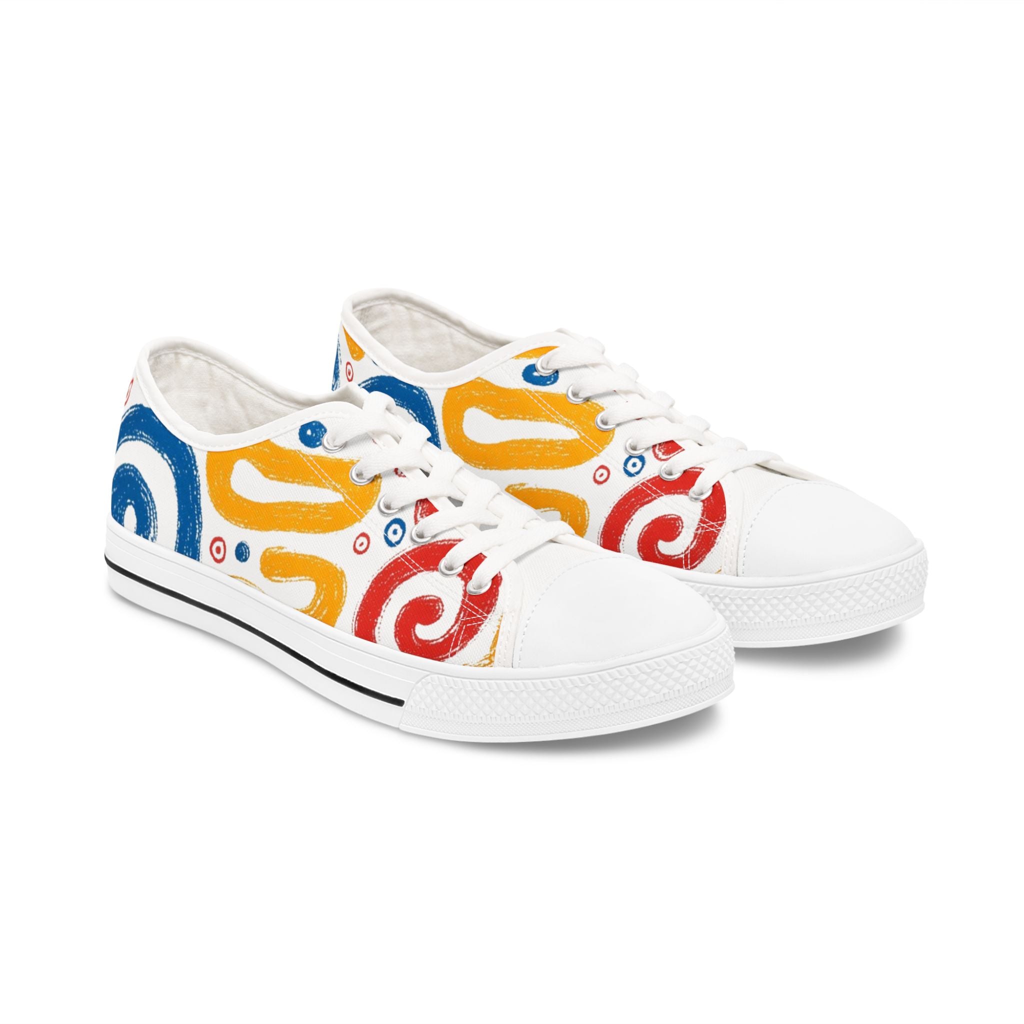 Personalized Kids Drawing Low Top Sneakers for Girls - Custom Art Shoes Gift