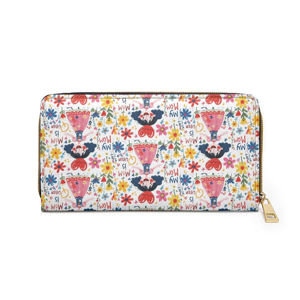 Women’s Custom Kids’ Art Zipper Wallet, Personalized PU Leather Gift