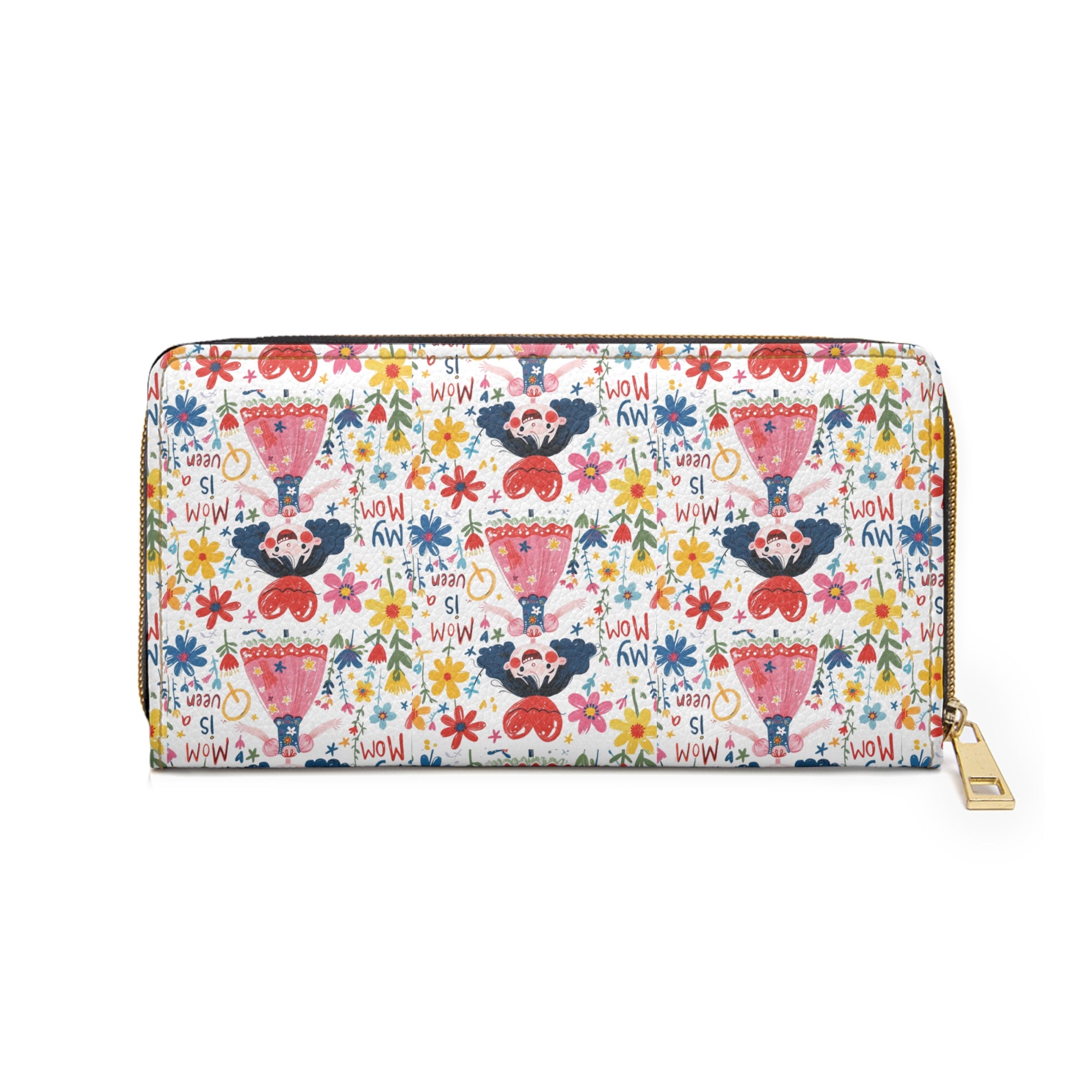 Women’s Custom Kids’ Art Zipper Wallet, Personalized PU Leather Gift