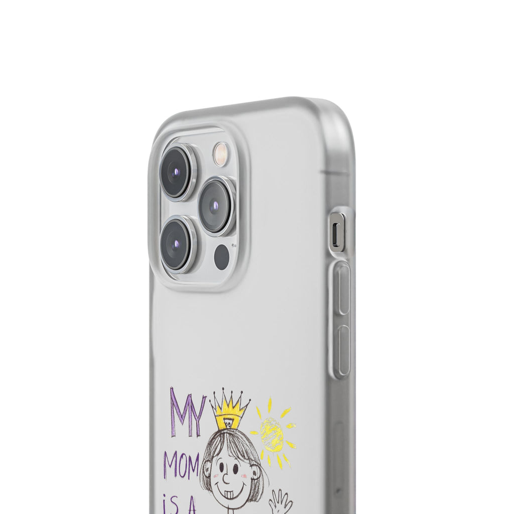 Women’s Custom Kids’ Art Phone Case, Personalized Mom Gift, TPU Flexi