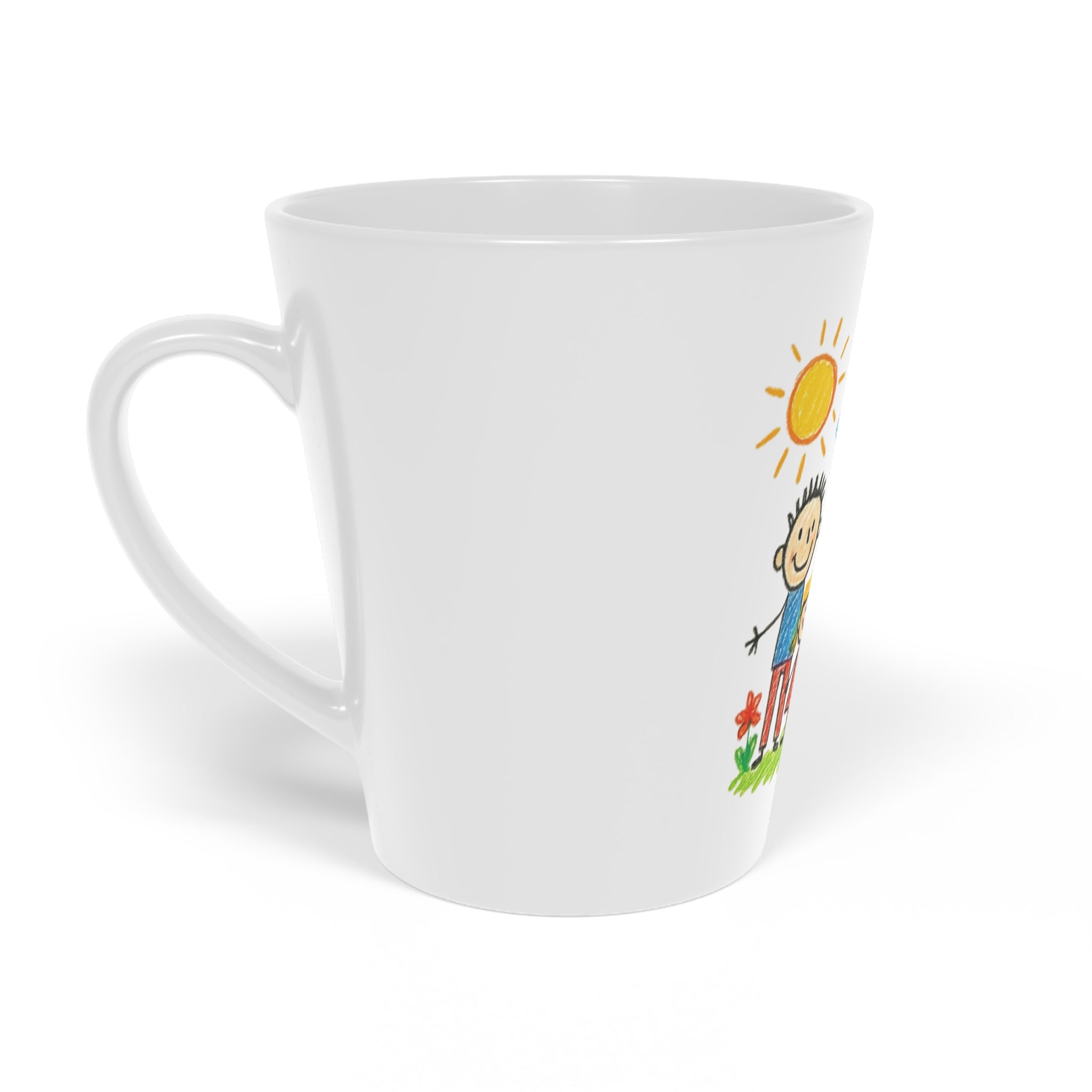 Personalized Kids Drawing Latte Mug - Custom Coffee Gift