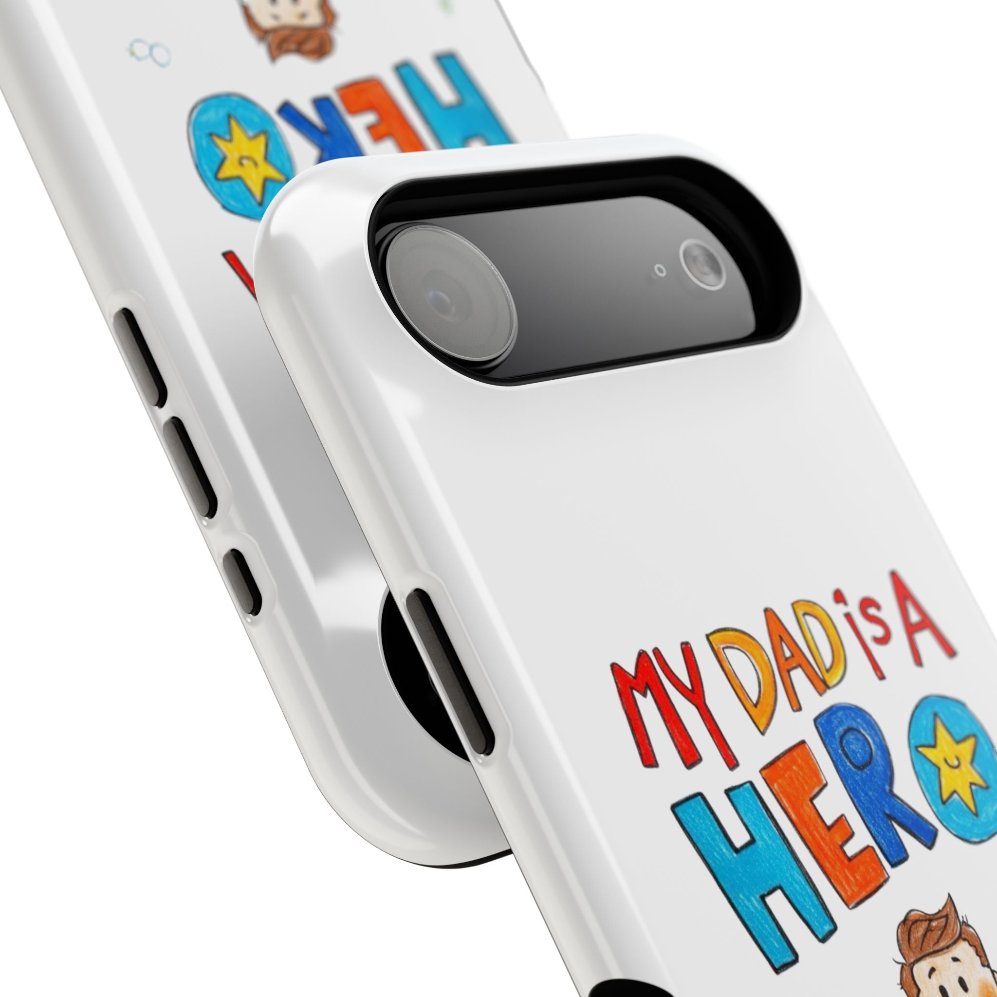 Custom Kids’ Art Phone Case, Unisex Impact-Resistant Case, Polycarbonate, Personalized Family Gift