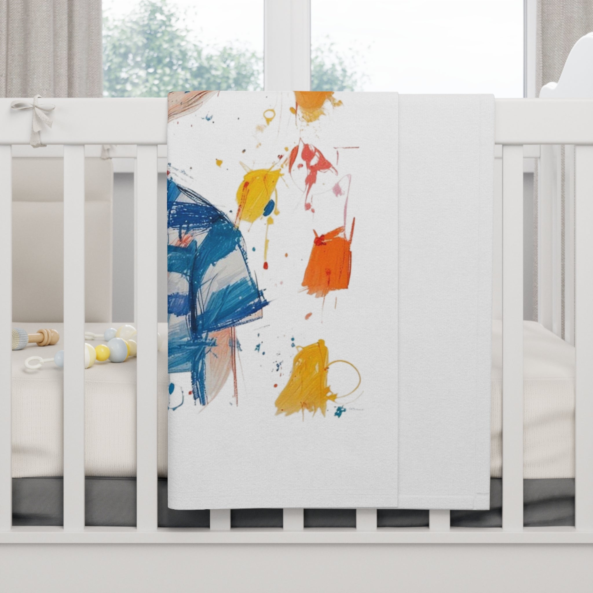 Personalized  Kids Drawing Baby Blanket - Custom Newborn Gift