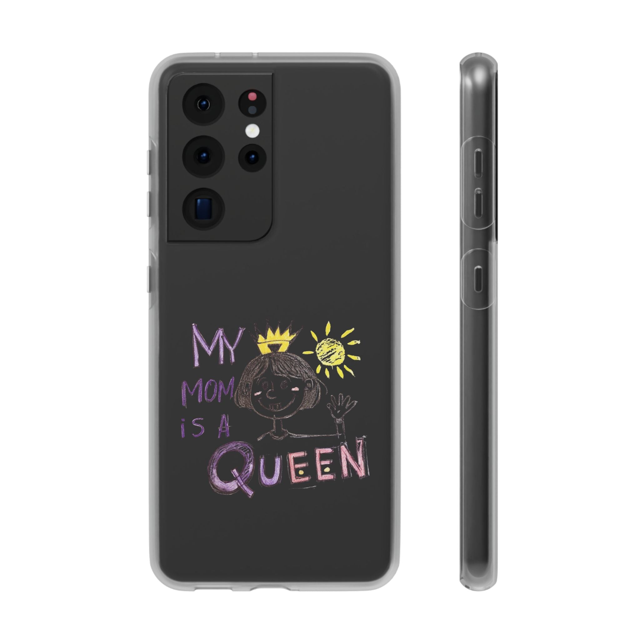 Women’s Custom Kids’ Art Phone Case, Personalized Mom Gift, TPU Flexi