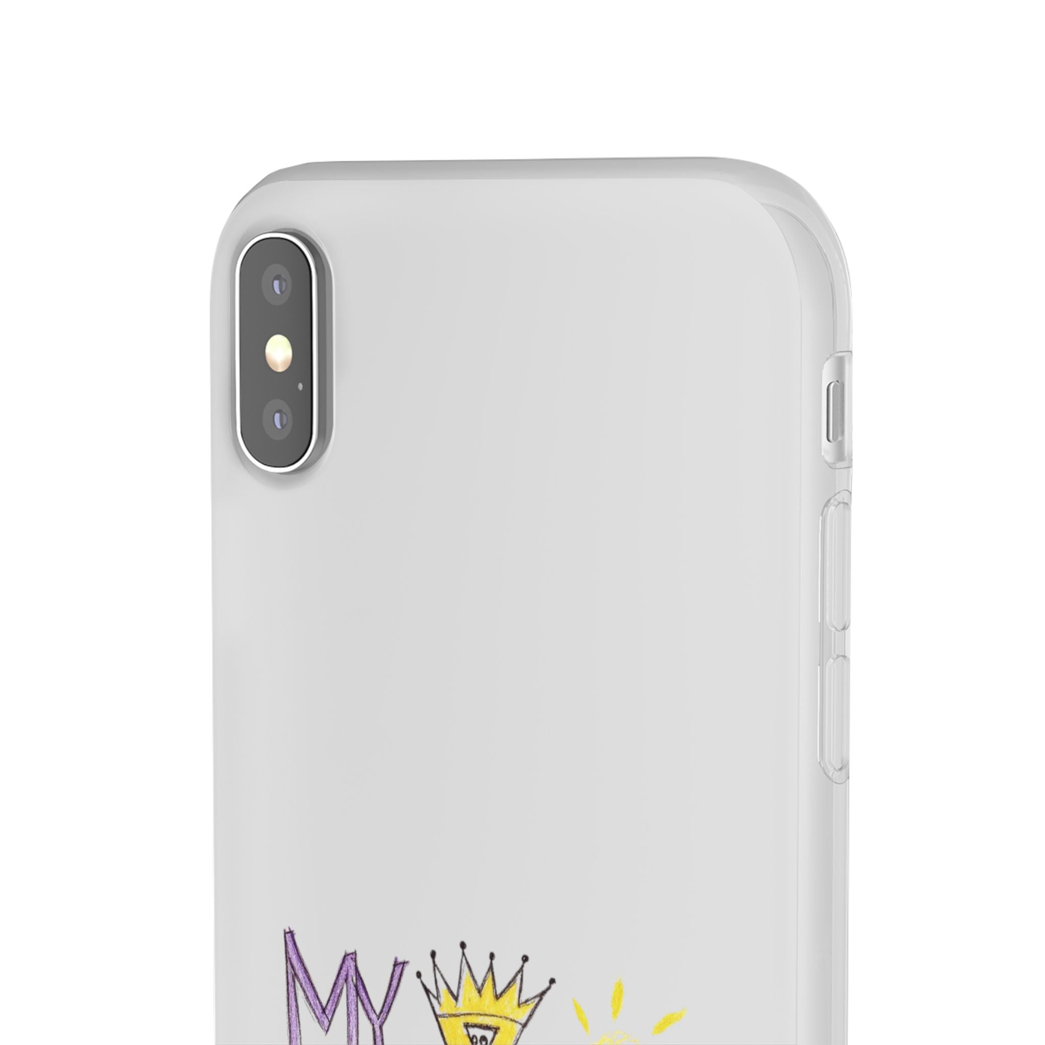 Women’s Custom Kids’ Art Phone Case, Personalized Mom Gift, TPU Flexi