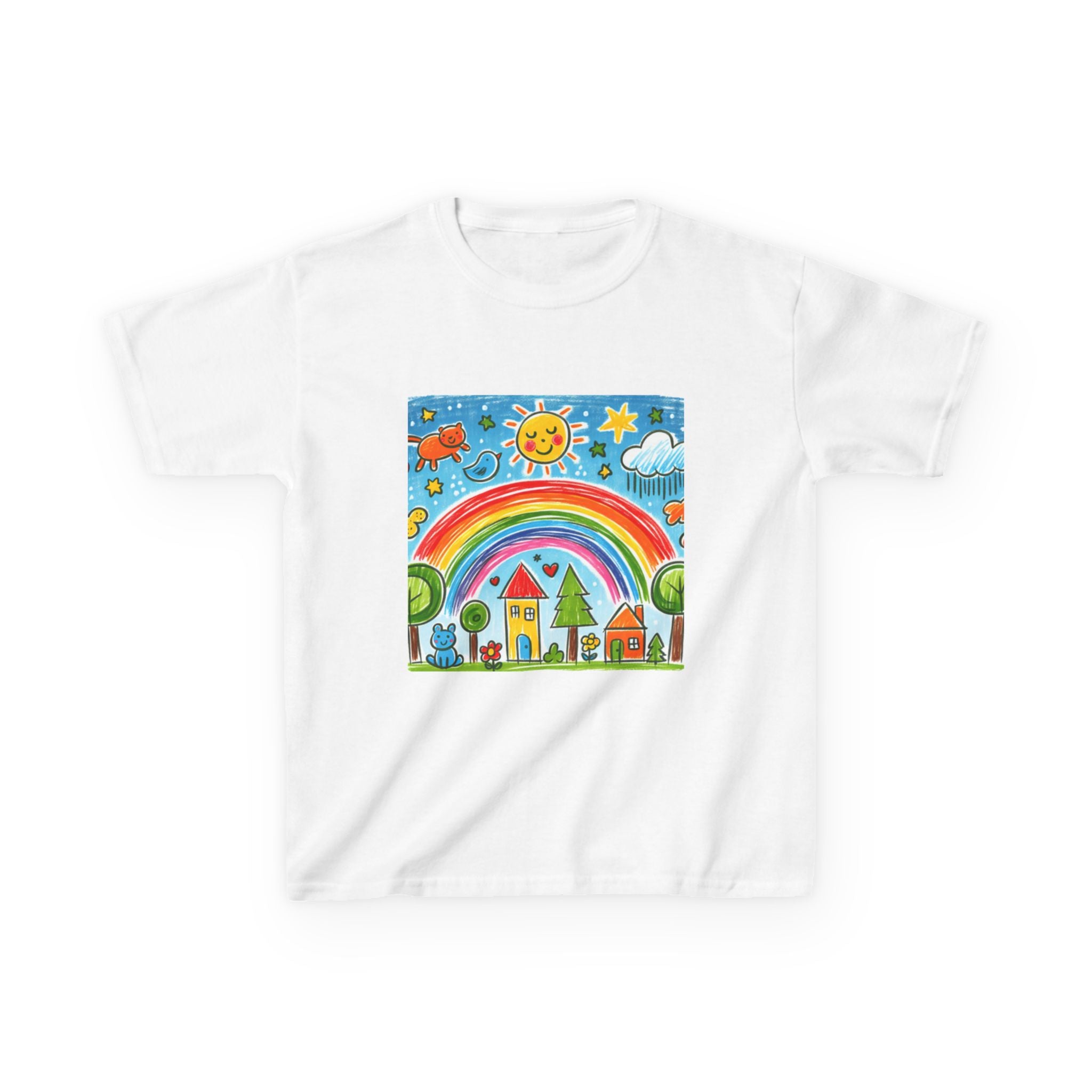 Custom Kids' Art T-Shirt - Kids Personalized Heavy Cotton Tee