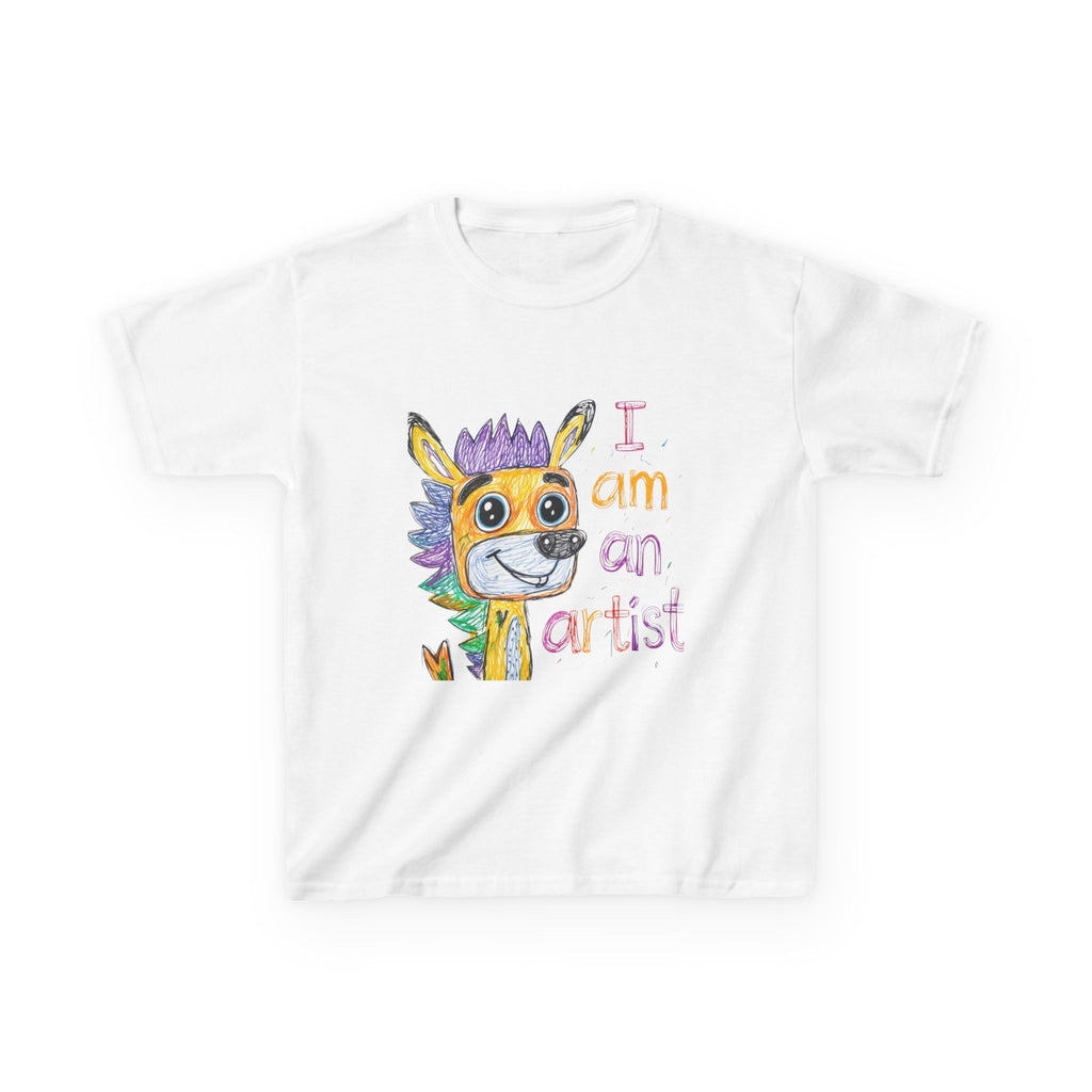 Kids’ Custom Kids’ Art Heavy Cotton Tee, Personalized Gift