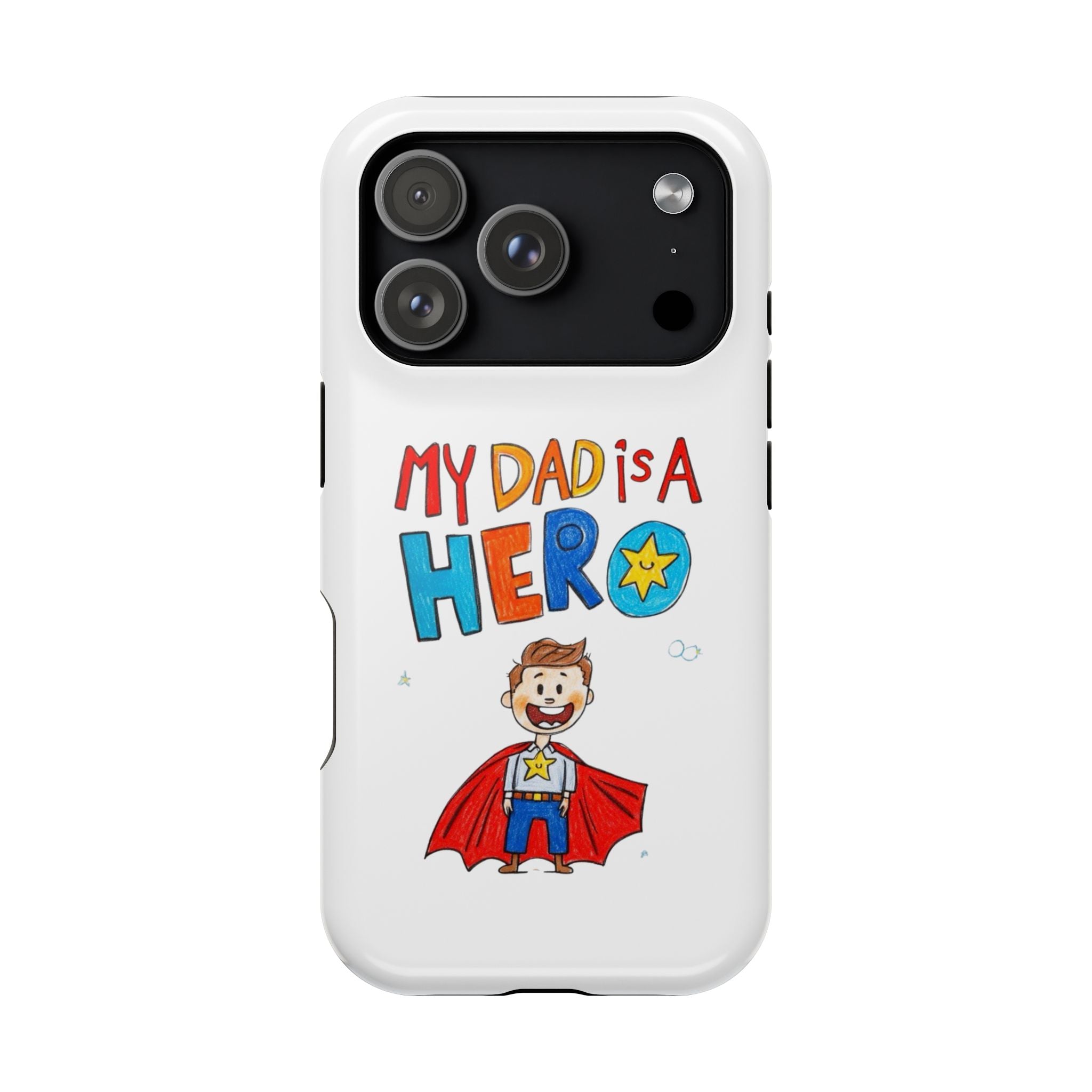 Custom Kids’ Art Phone Case, Unisex Impact-Resistant Case, Polycarbonate, Personalized Family Gift