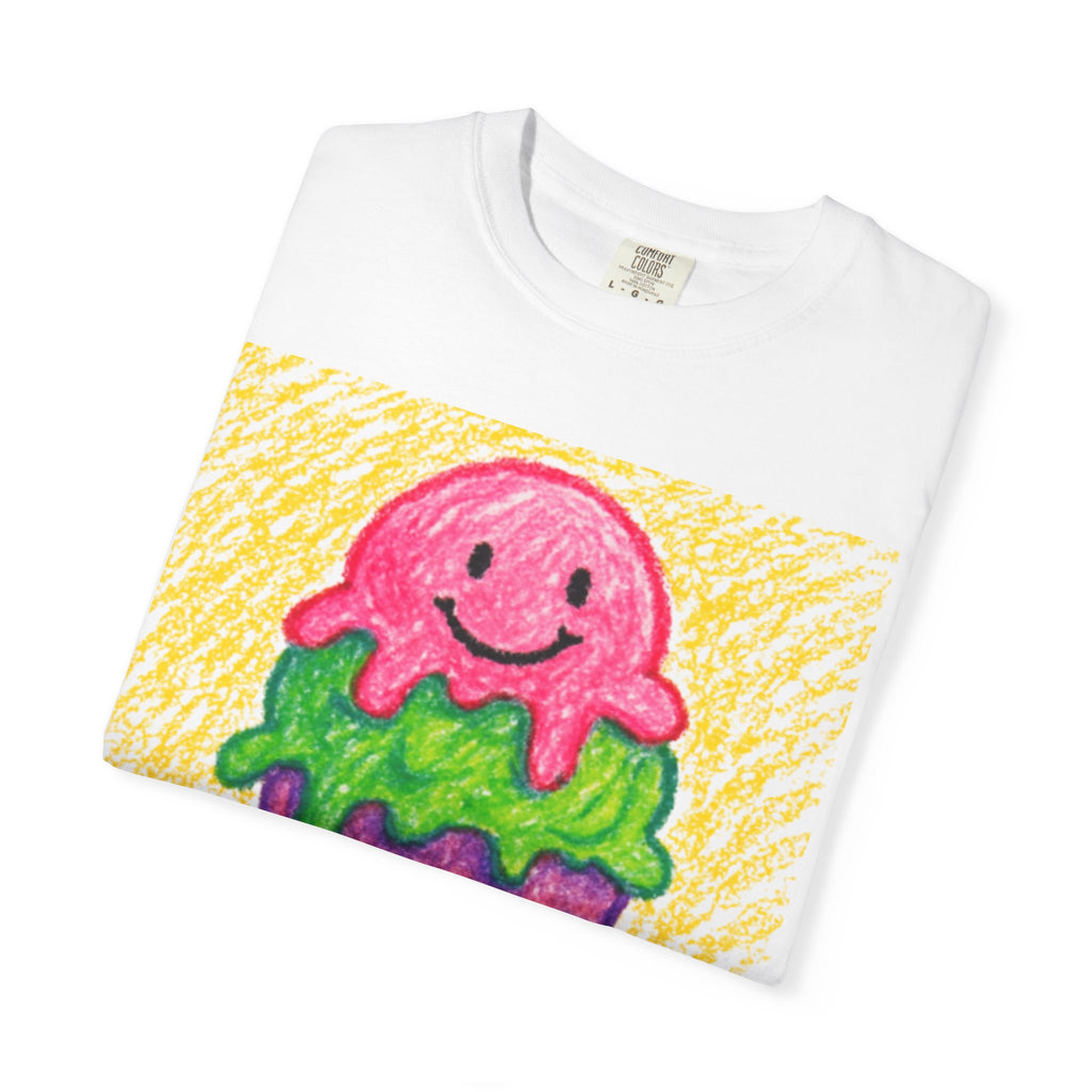 Custom Kids Drawing Garment-Dyed T-Shirt - Personalized Summer Gift