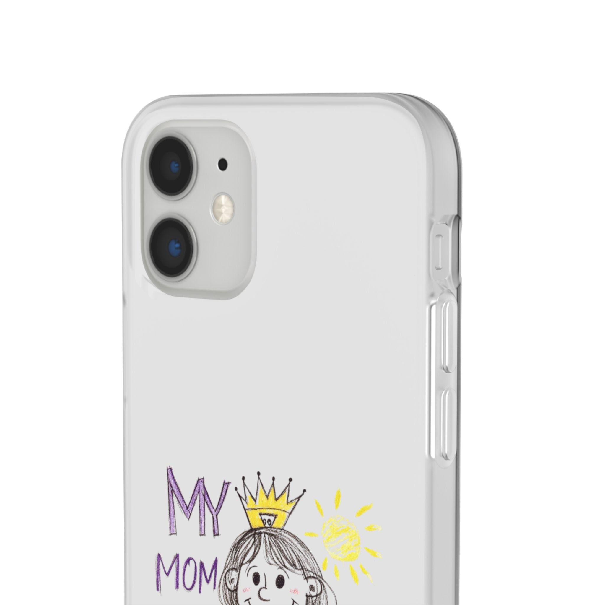 Women’s Custom Kids’ Art Phone Case, Personalized Mom Gift, TPU Flexi