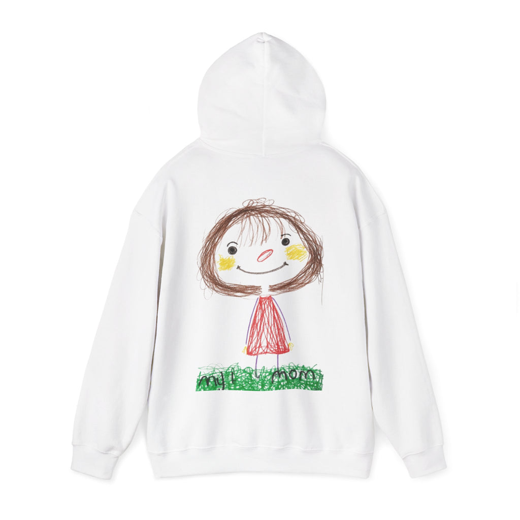 Kids & Parents, Hooded Sweatshirt – Custom Cotton-Poly Blend with Your Child’s Art