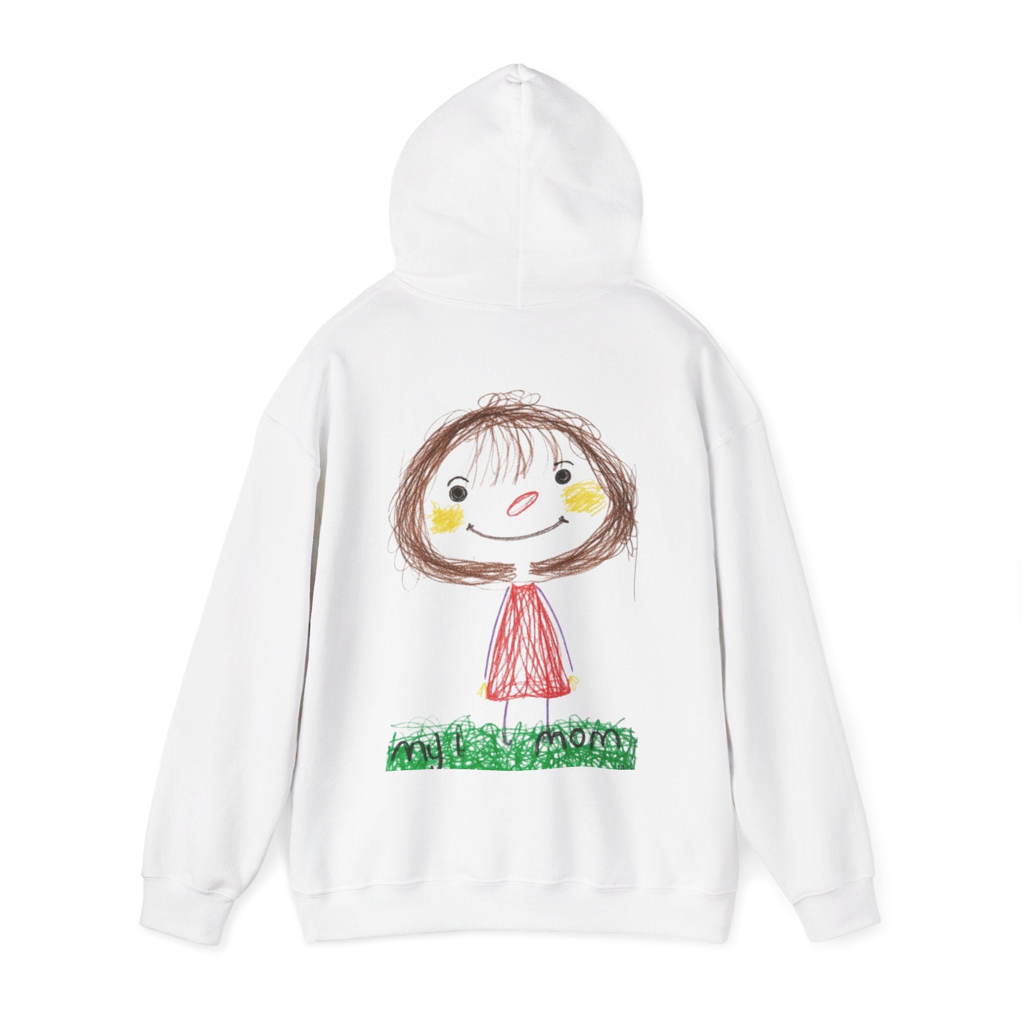 Kids & Parents, Hooded Sweatshirt – Custom Cotton-Poly Blend with Your Child’s Art