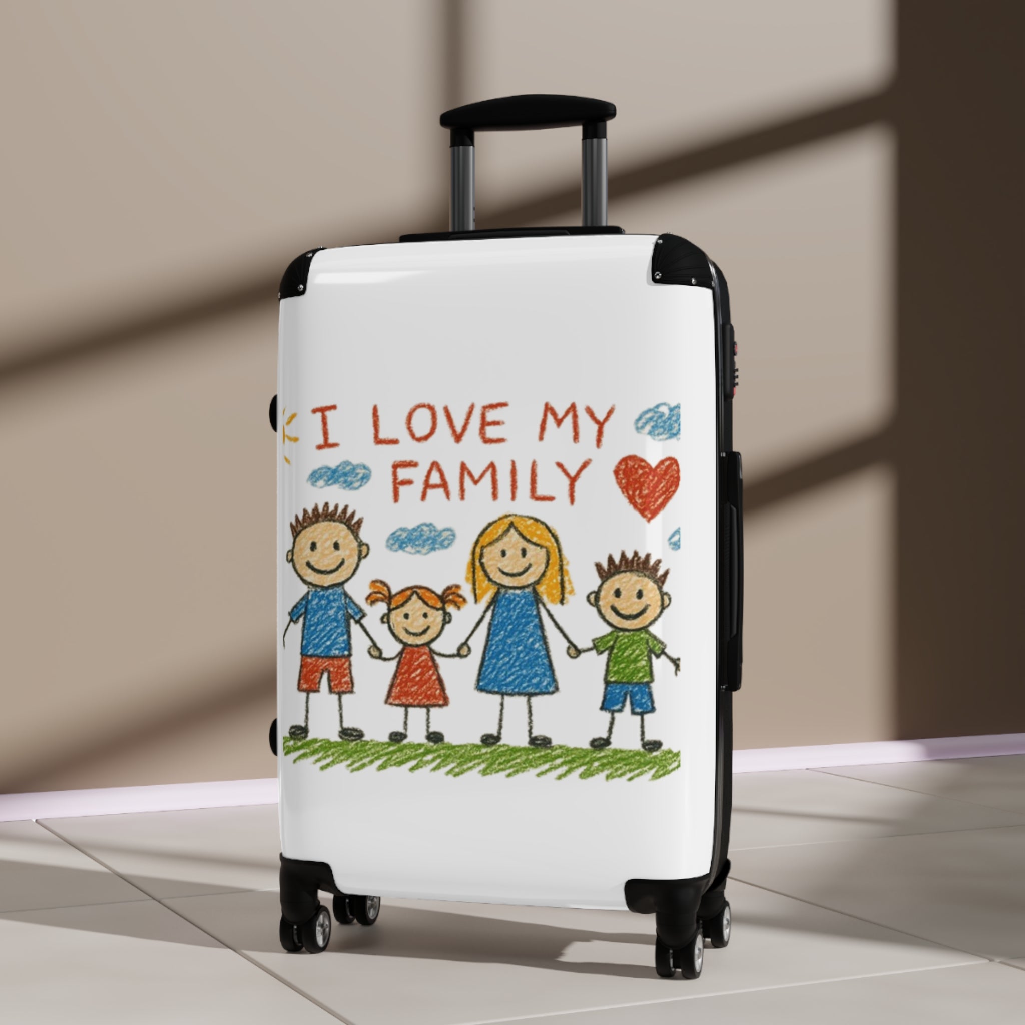 Family Suitcase - Custom Luggage with Your Childs Art