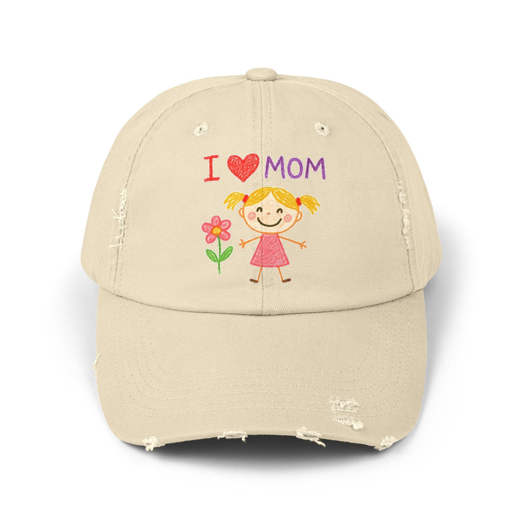 Custom Cap Kids Drawing Distressed Cap