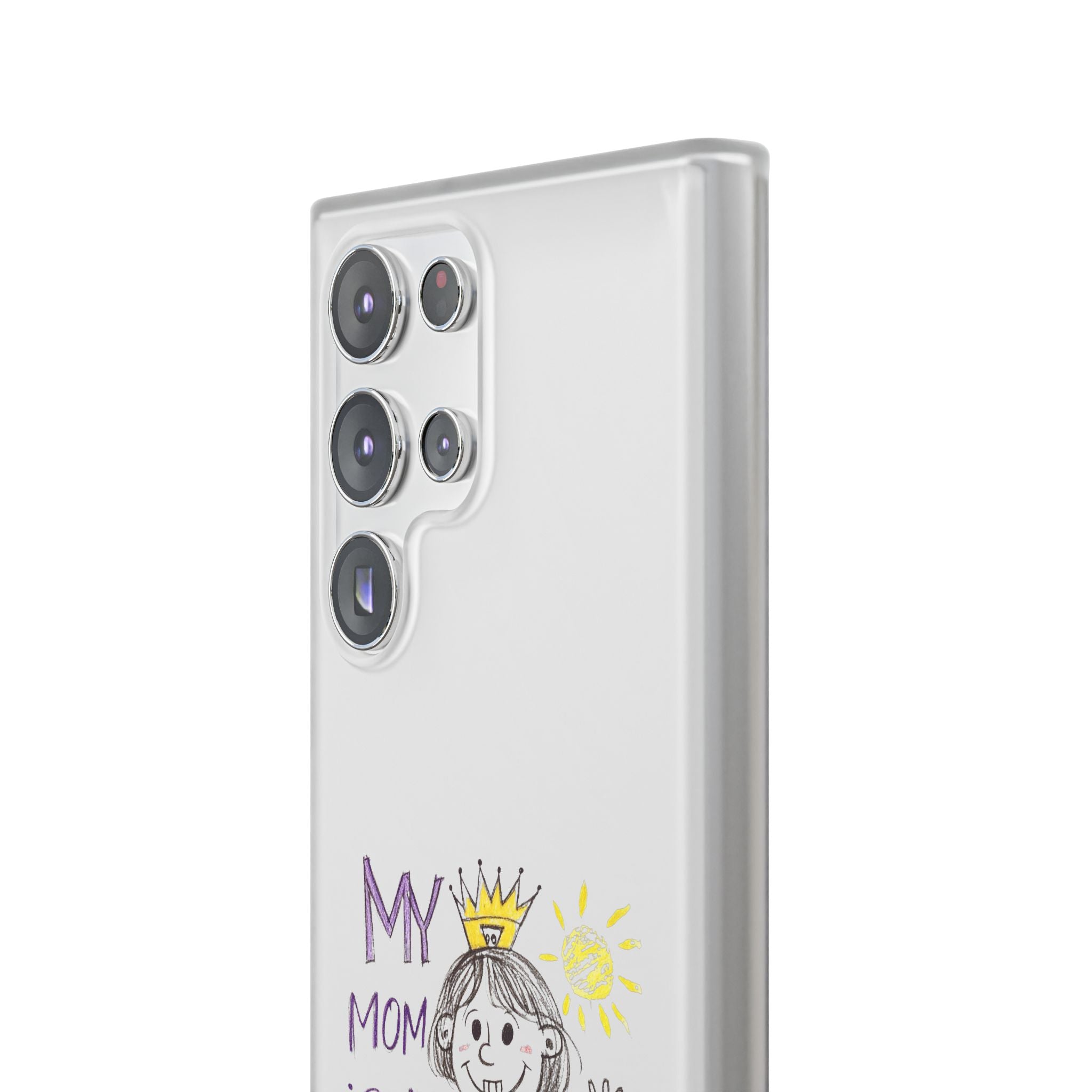 Women’s Custom Kids’ Art Phone Case, Personalized Mom Gift, TPU Flexi