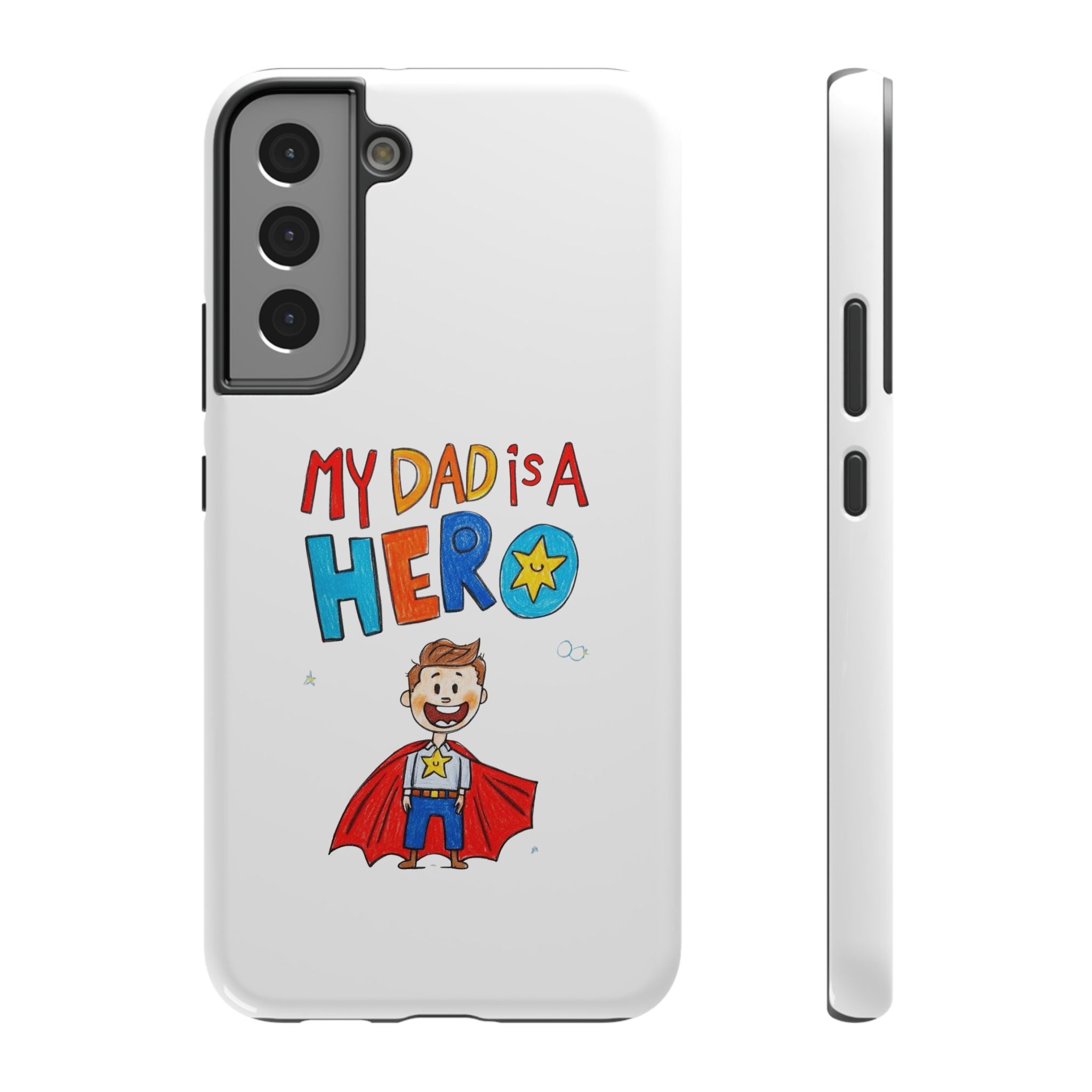 Custom Kids’ Art Phone Case, Unisex Impact-Resistant Case, Polycarbonate, Personalized Family Gift