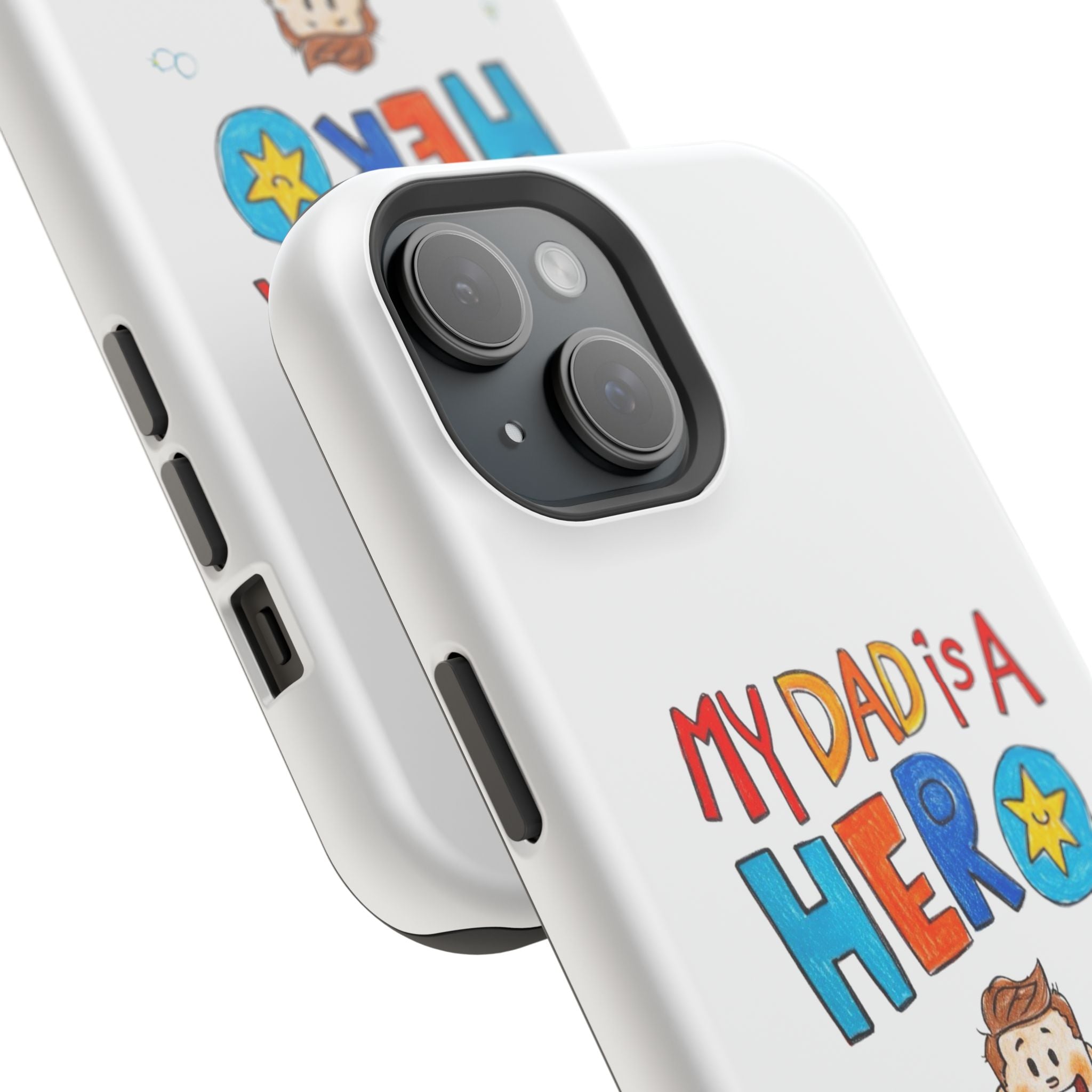 Custom Kids’ Art Phone Case, Unisex Impact-Resistant Case, Polycarbonate, Personalized Family Gift