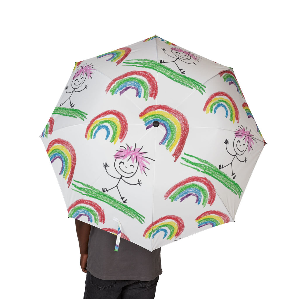 Child Drawing Print Umbrella - Personalized Gift