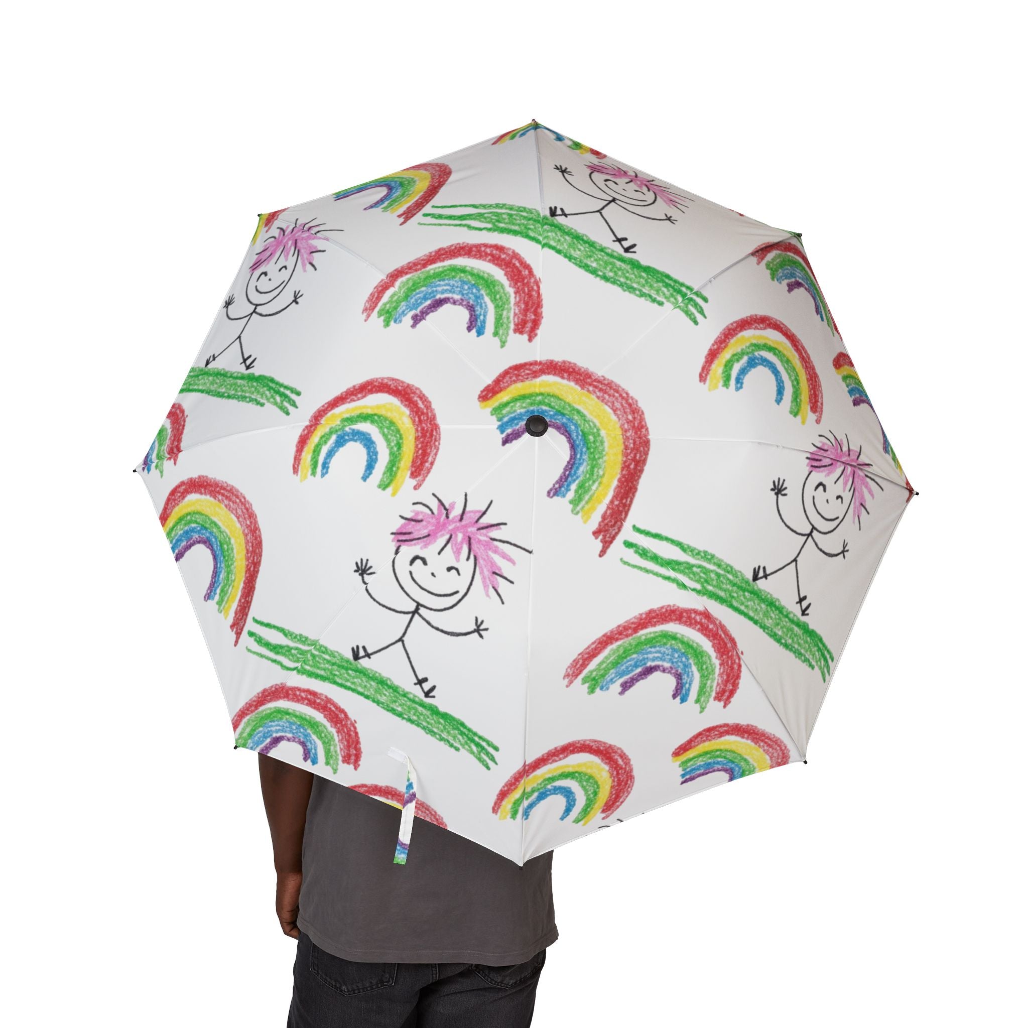 Child Drawing Print Umbrella - Personalized Gift