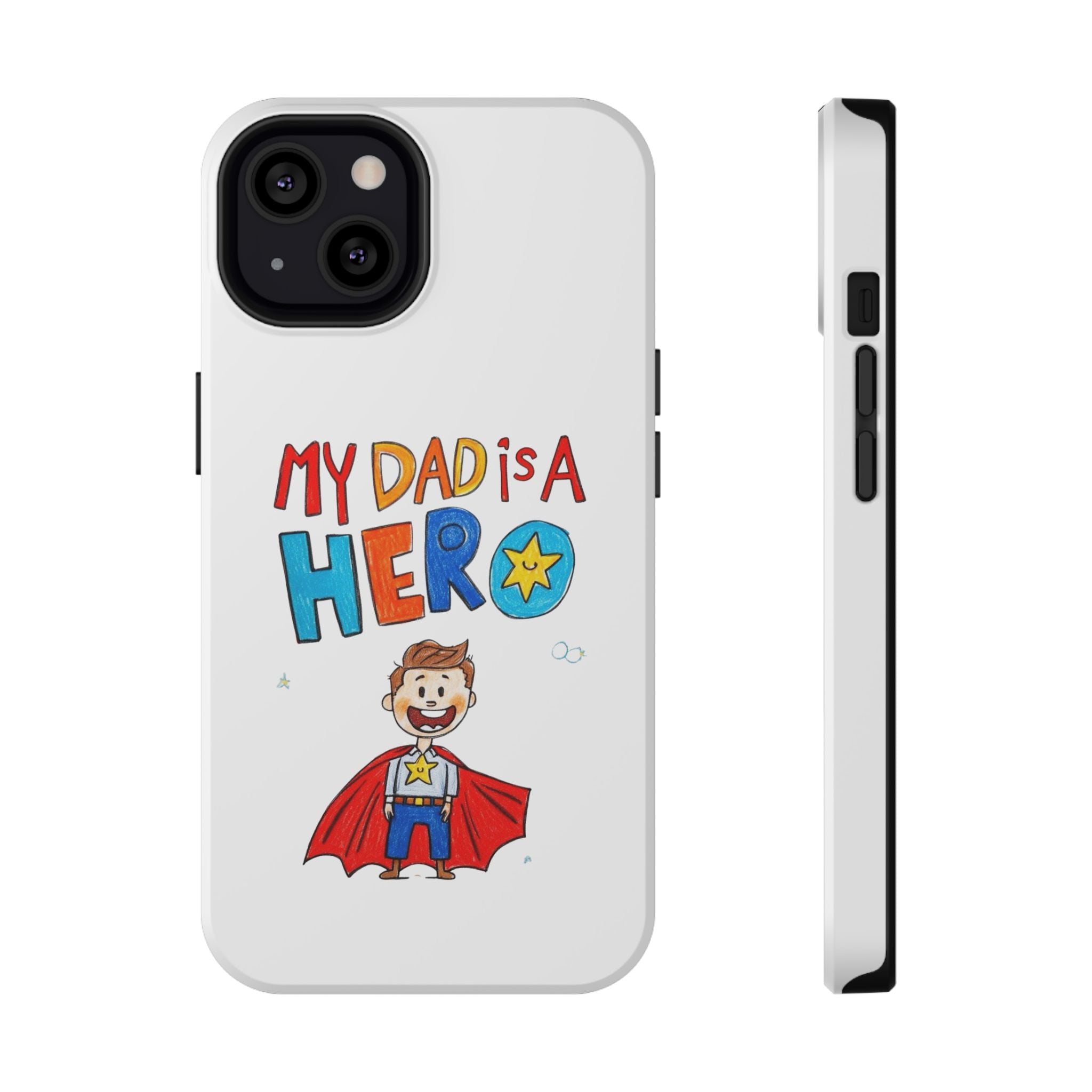 Custom Kids’ Art Phone Case, Unisex Impact-Resistant Case, Polycarbonate, Personalized Family Gift