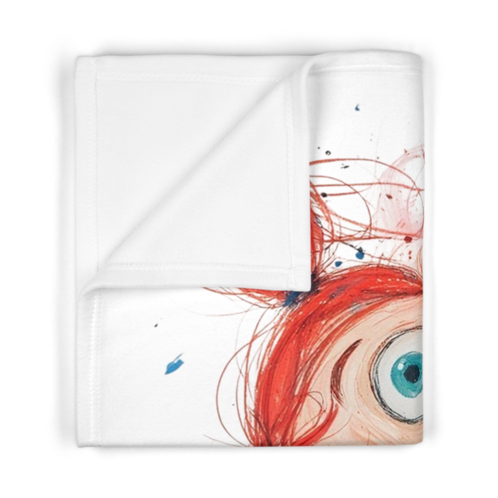 Personalized  Kids Drawing Baby Blanket - Custom Newborn Gift