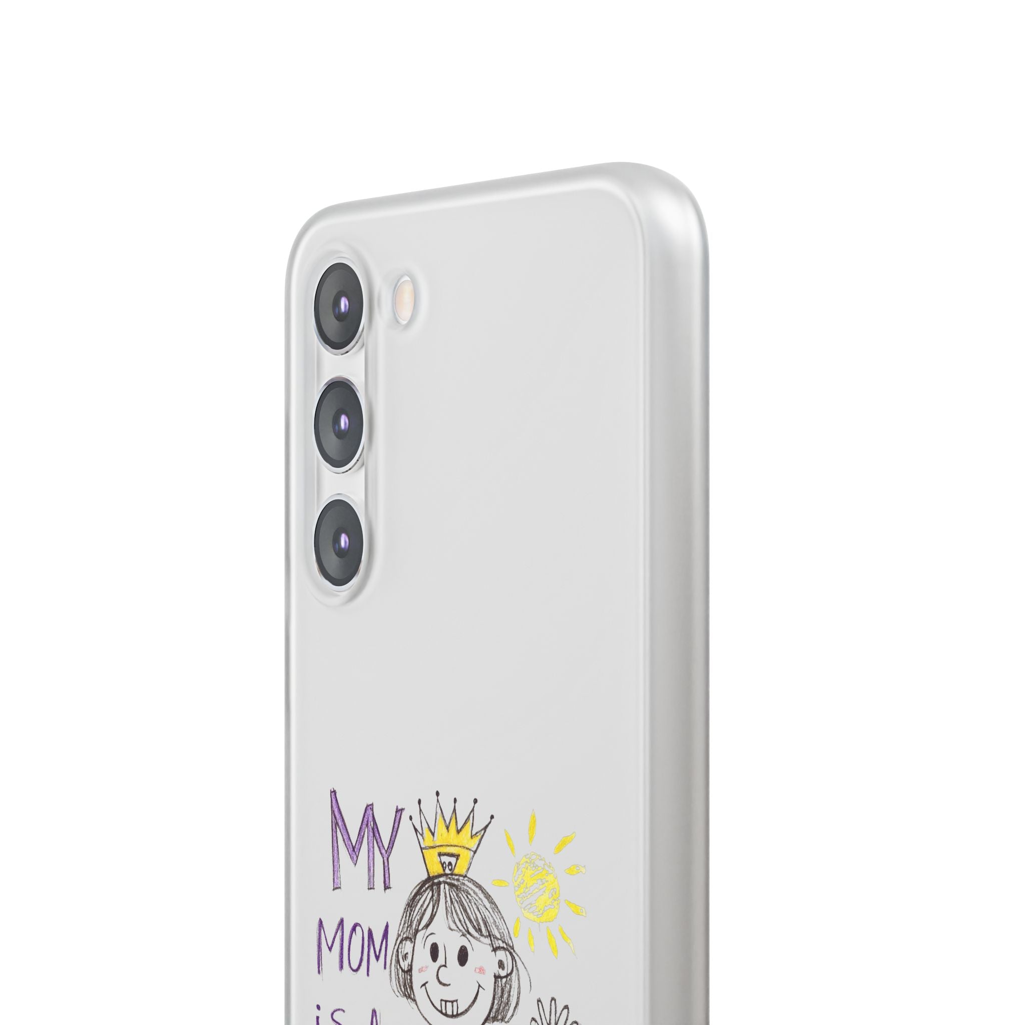 Women’s Custom Kids’ Art Phone Case, Personalized Mom Gift, TPU Flexi