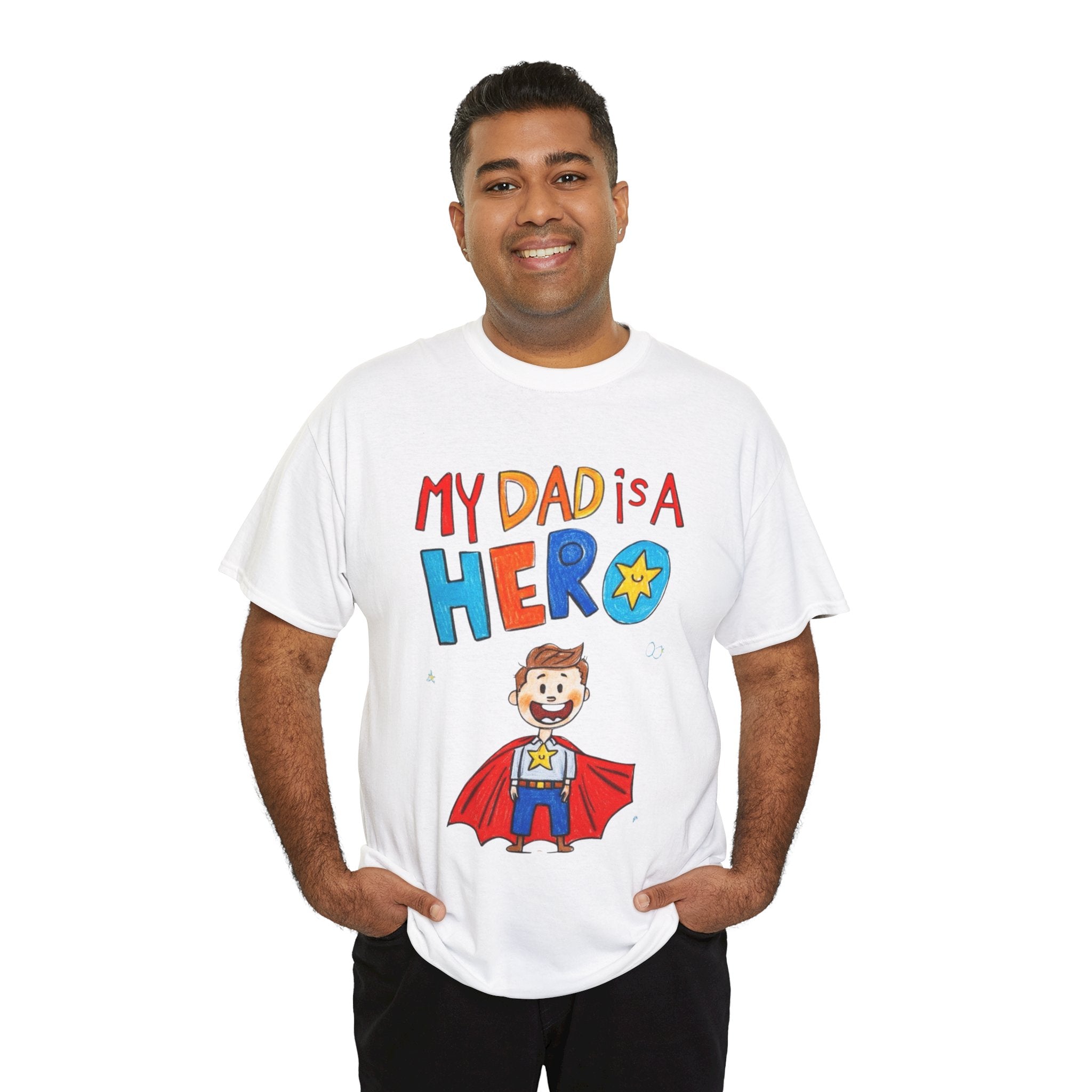 Men’s Custom Kids’ Art Cotton T-Shirt, Personalized Dad Gift, Unisex