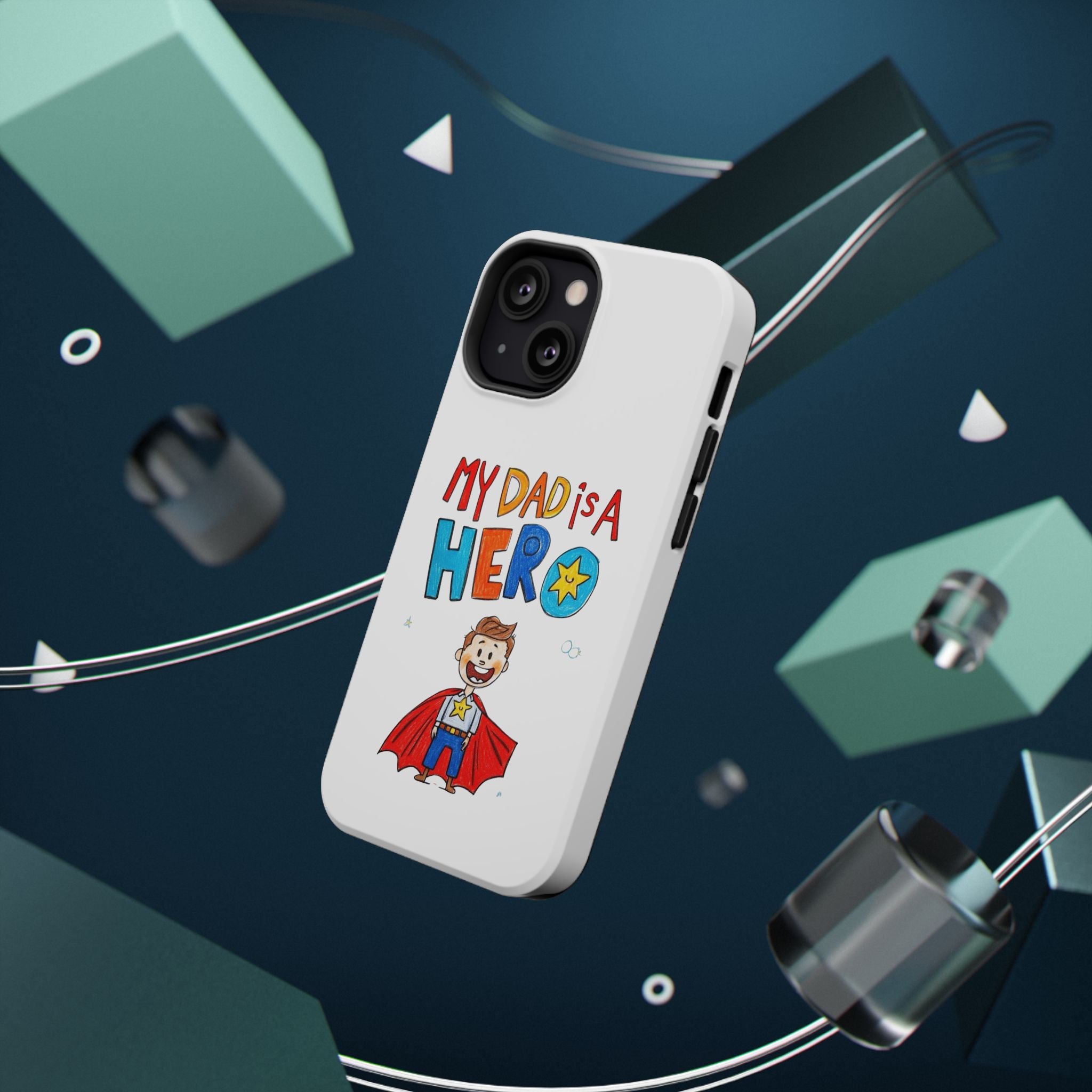 Custom Kids’ Art Phone Case, Unisex Impact-Resistant Case, Polycarbonate, Personalized Family Gift