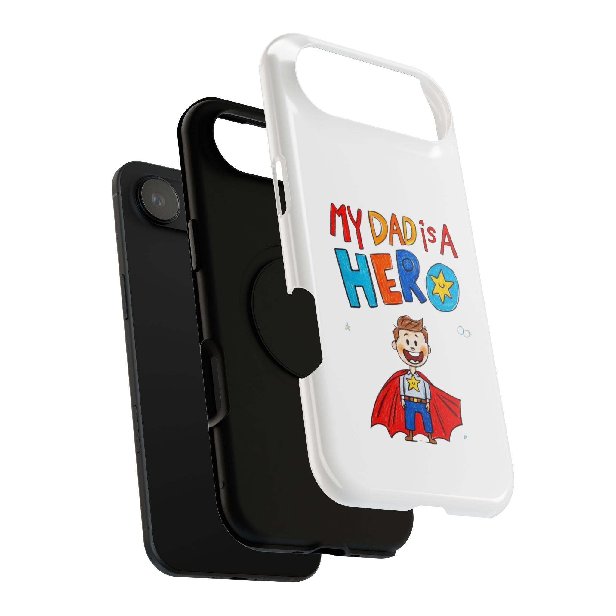 Custom Kids’ Art Phone Case, Unisex Impact-Resistant Case, Polycarbonate, Personalized Family Gift