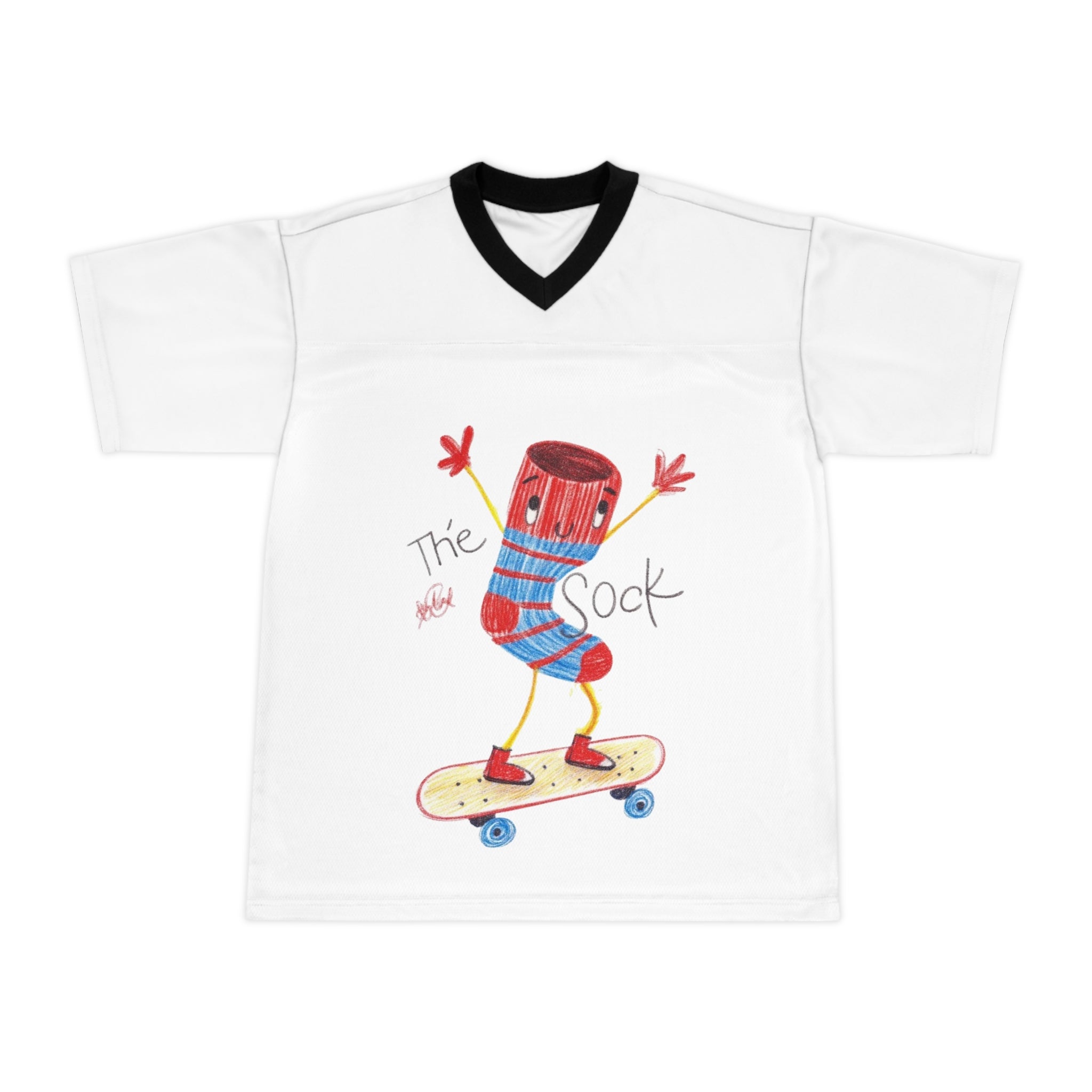 Custom Kids Drawing Football Jersey - Personalized Sports Gift