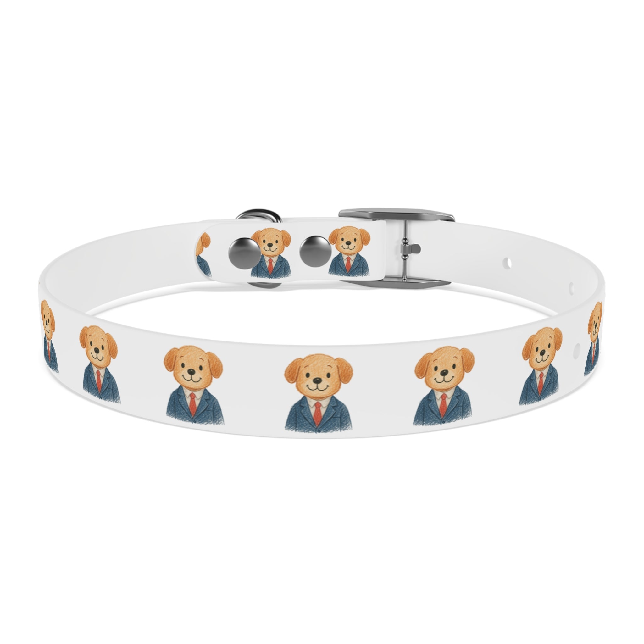 Playful Dog Collar with Kids Art Design.