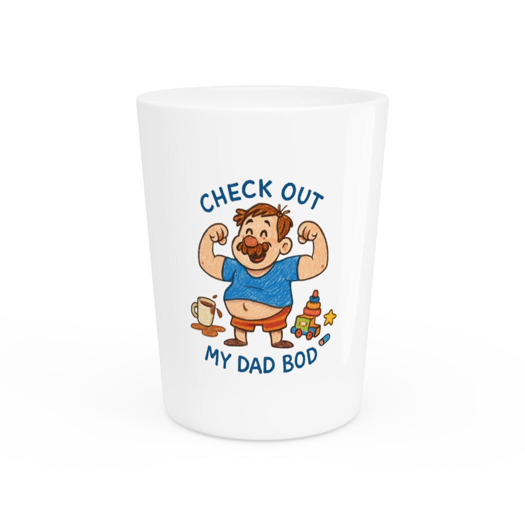 Custom Kids’ Art Shot Glass for Parents, Personalized Gift, Ceramic 1.9oz