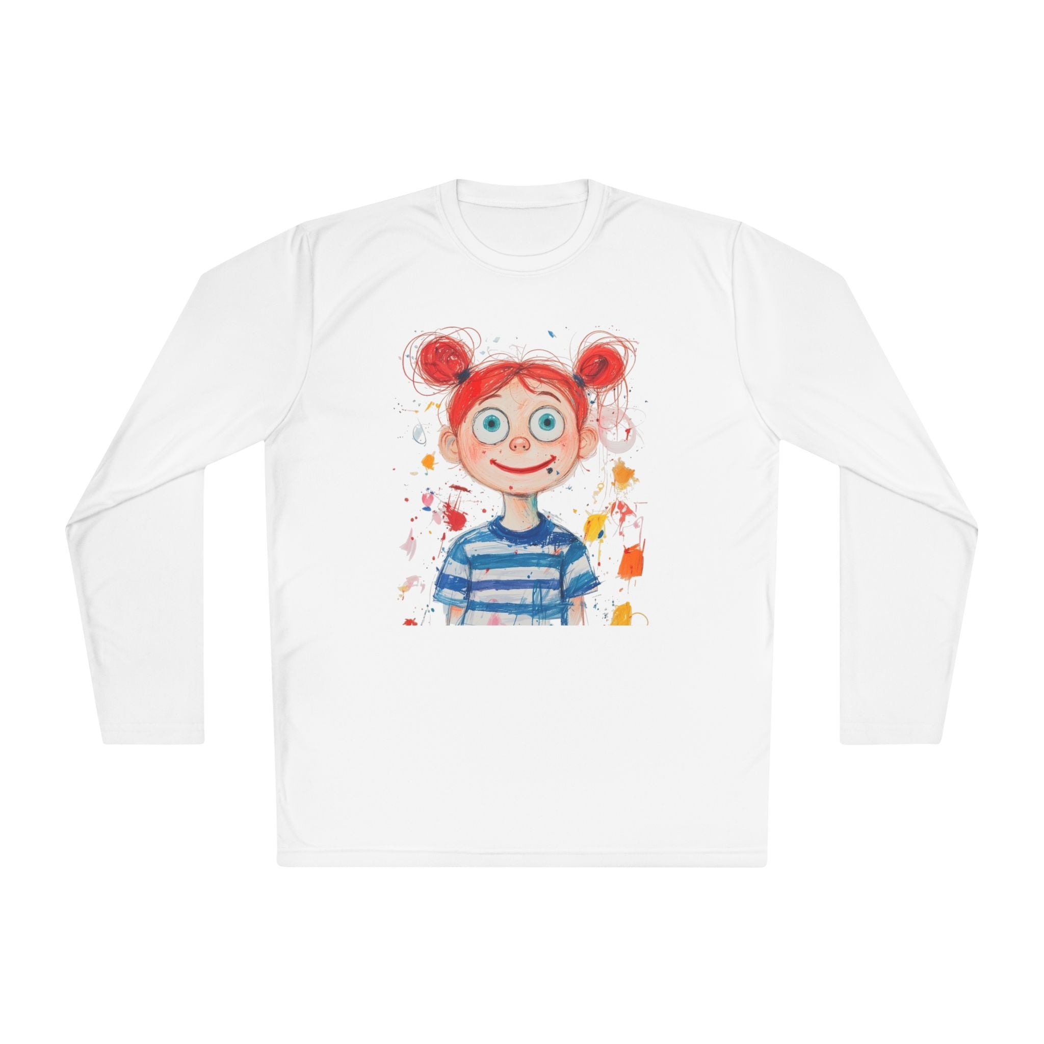 Custom Kids Drawing Long Sleeve Tee - Personalized Cozy Gift