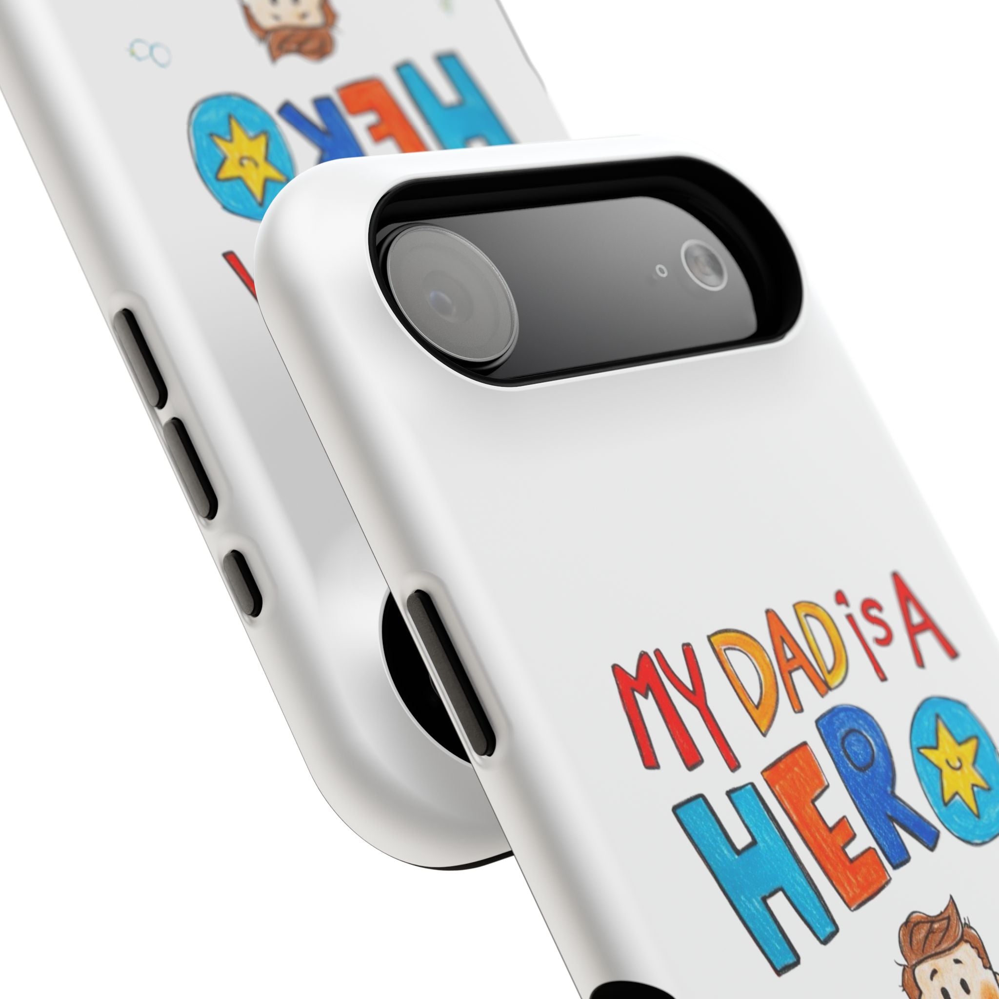 Custom Kids’ Art Phone Case, Unisex Impact-Resistant Case, Polycarbonate, Personalized Family Gift