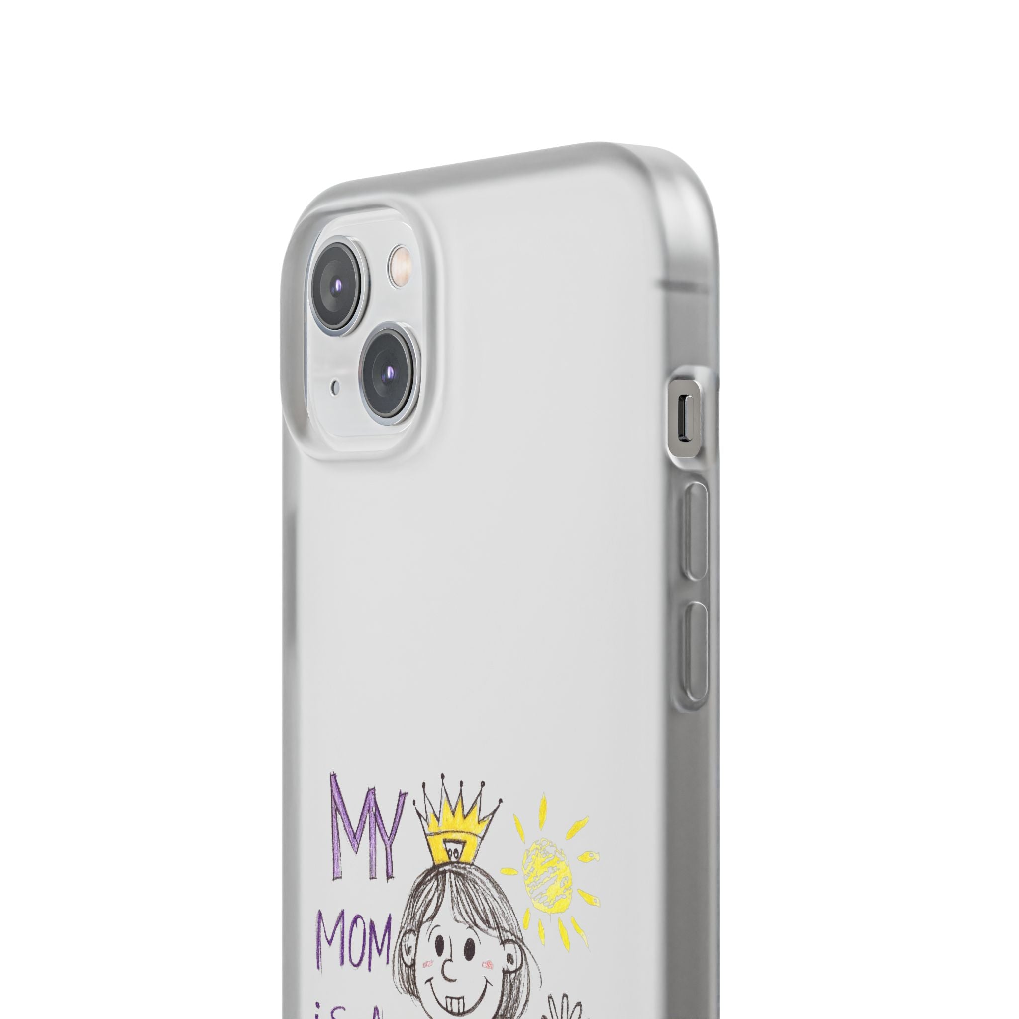 Women’s Custom Kids’ Art Phone Case, Personalized Mom Gift, TPU Flexi