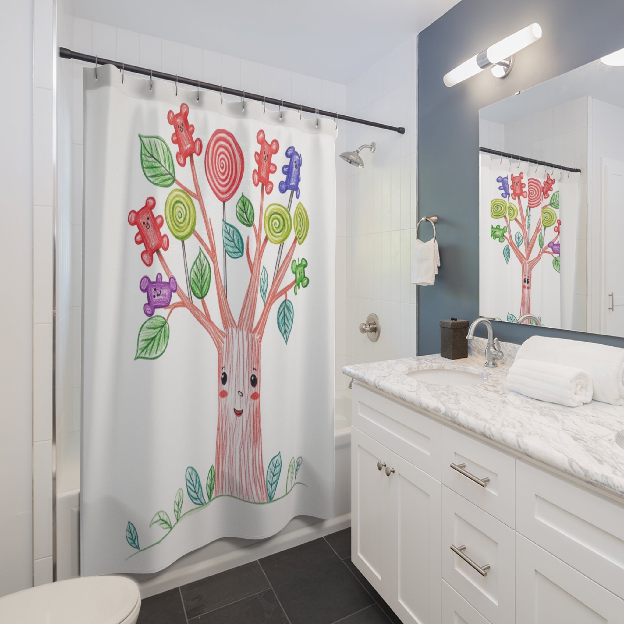 Customized  Shower Curtain - Kids Art Gift
