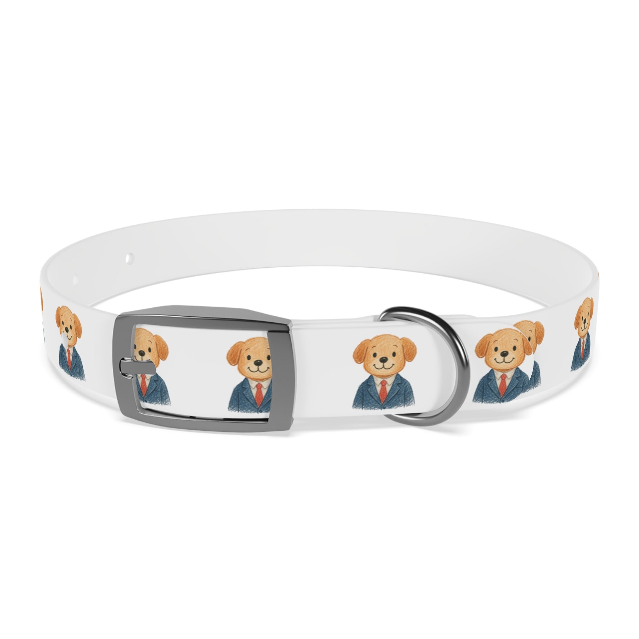 Playful Dog Collar with Kids Art Design.