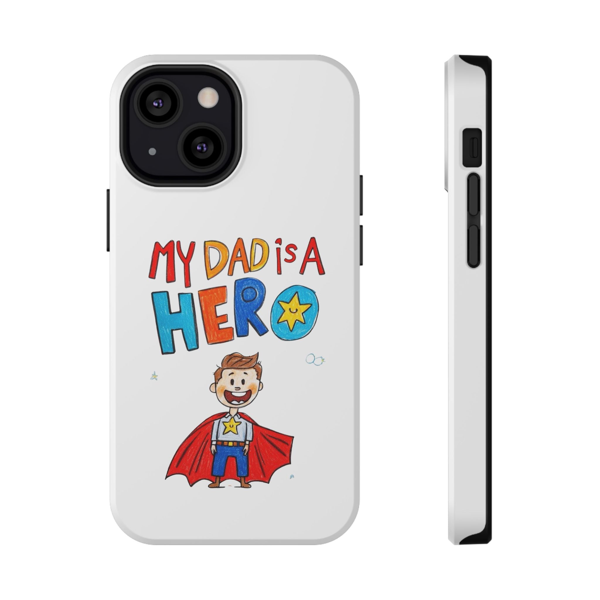 Custom Kids’ Art Phone Case, Unisex Impact-Resistant Case, Polycarbonate, Personalized Family Gift