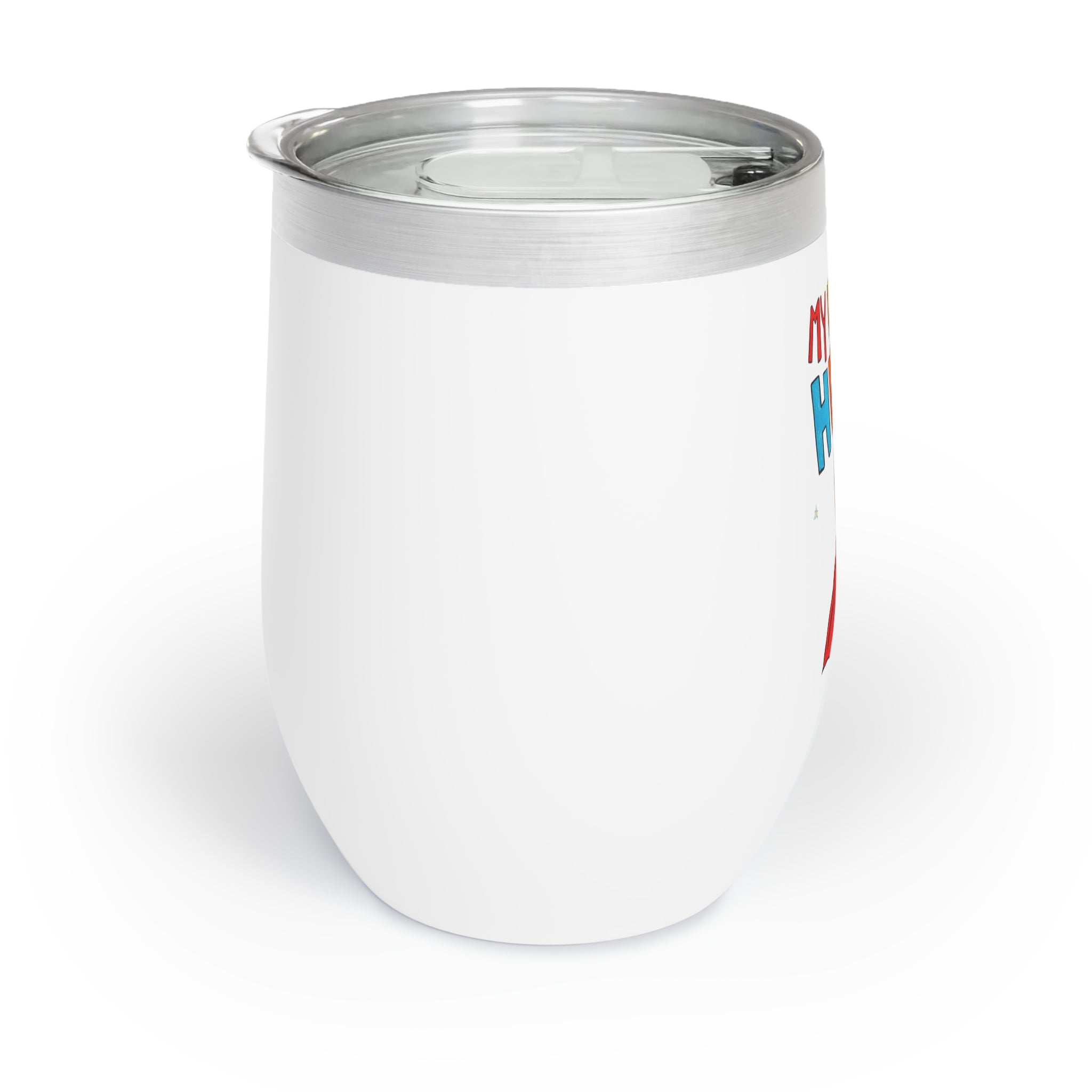 Men’s Custom Kids’ Art Wine Tumbler, Personalized Dad Gift, 12oz Steel