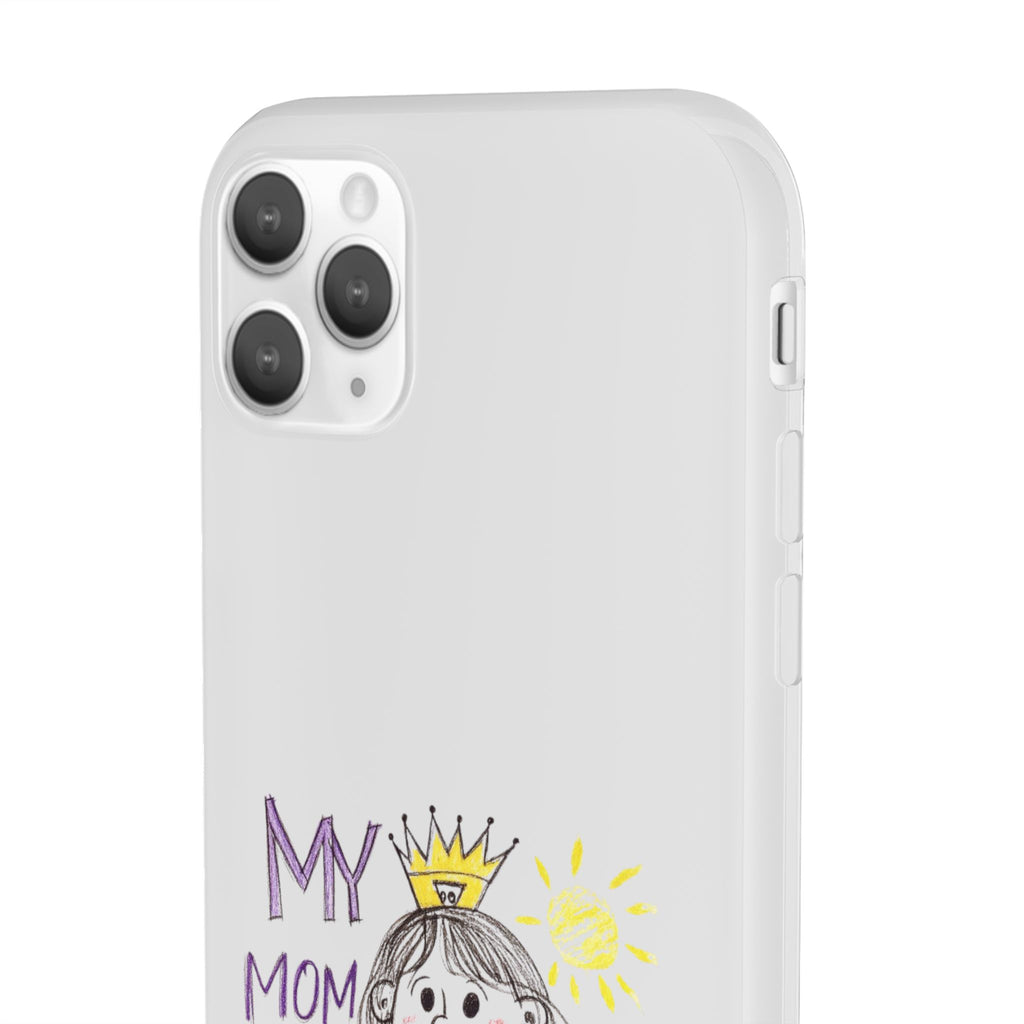 Women’s Custom Kids’ Art Phone Case, Personalized Mom Gift, TPU Flexi
