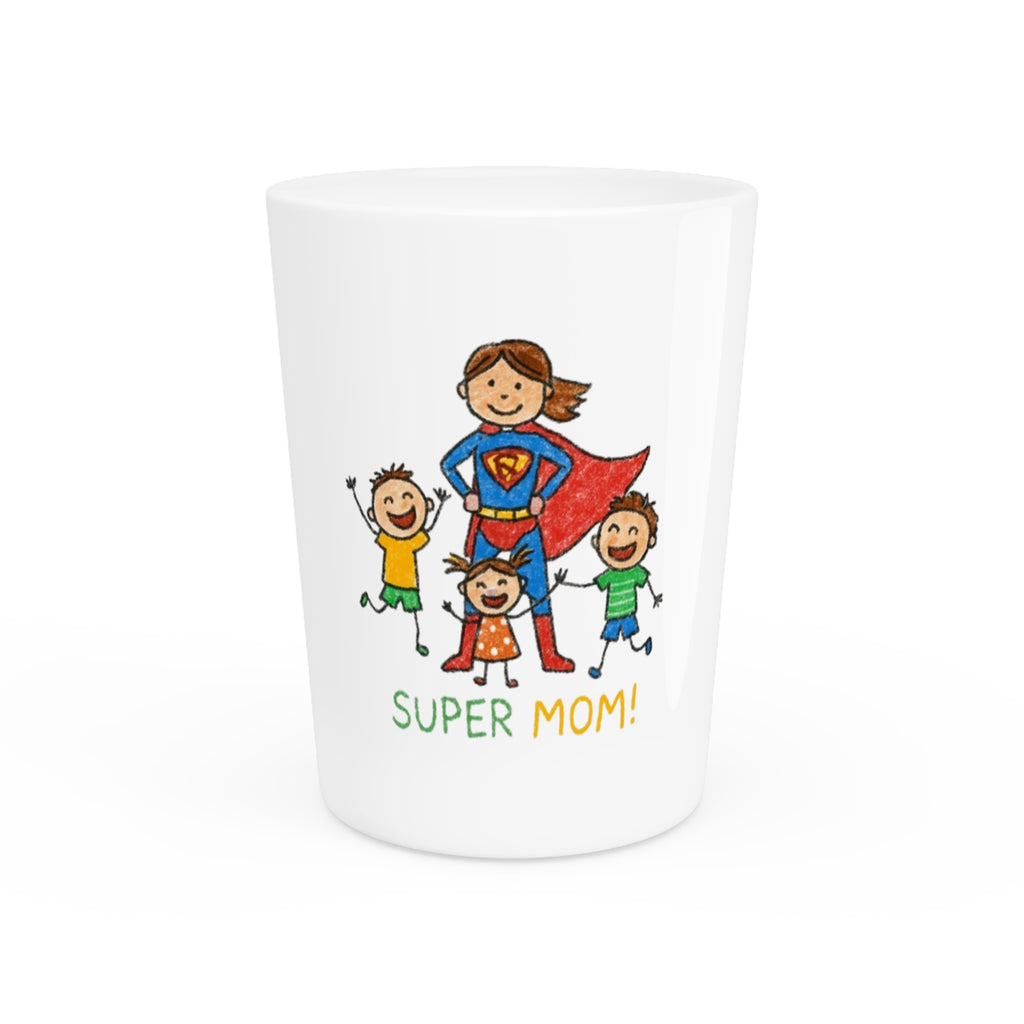 Custom Kids' Art Vibrant Shot Glass - Personalized Unisex Gift