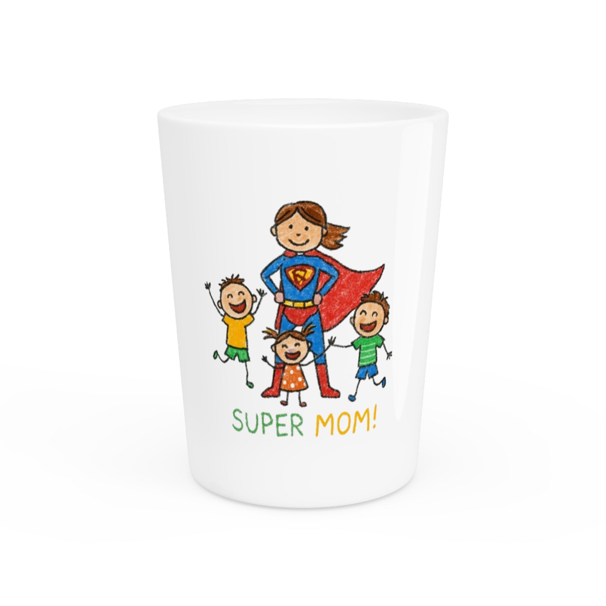 Custom Kids' Art Vibrant Shot Glass - Personalized Unisex Gift